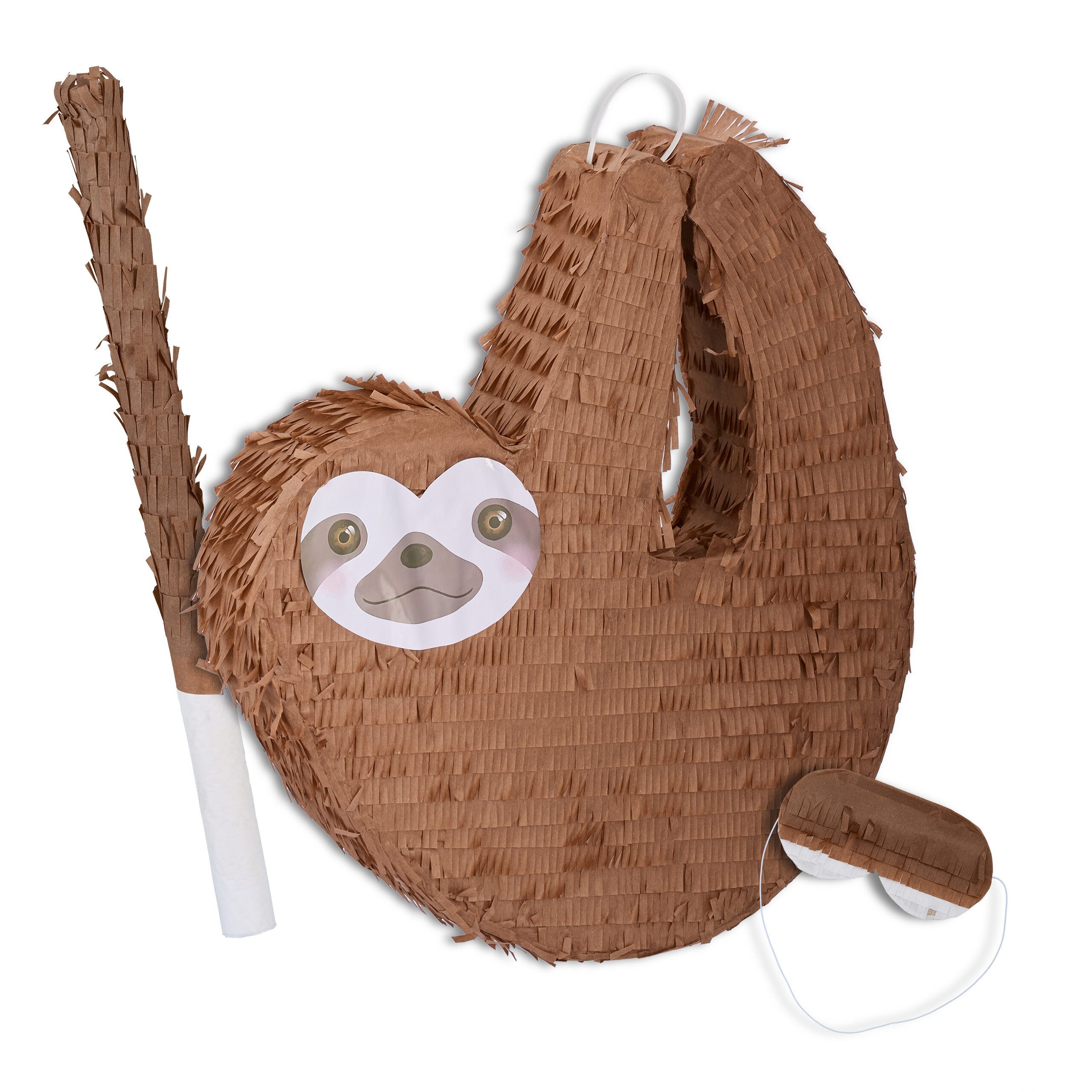 relaxdays Pinata Faultier mit Stab und Maske