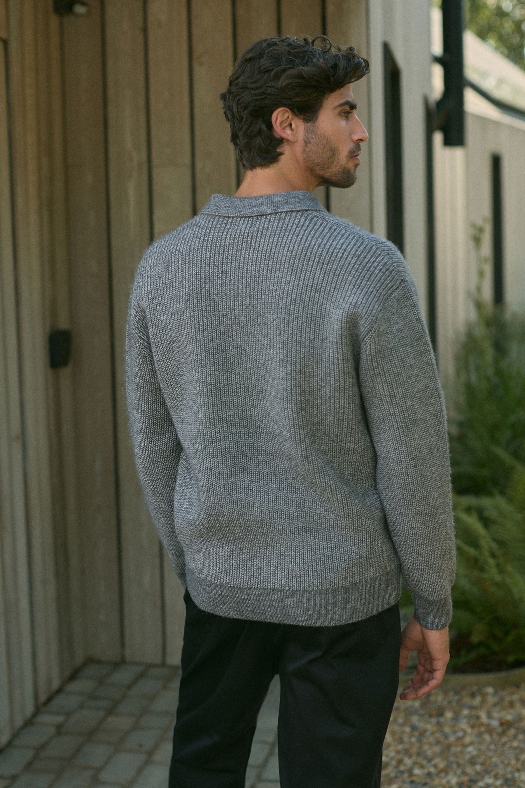 Next Poloshirt Regular Fit Polopullover mit gerippter Struktur (1-tlg) günstig online kaufen