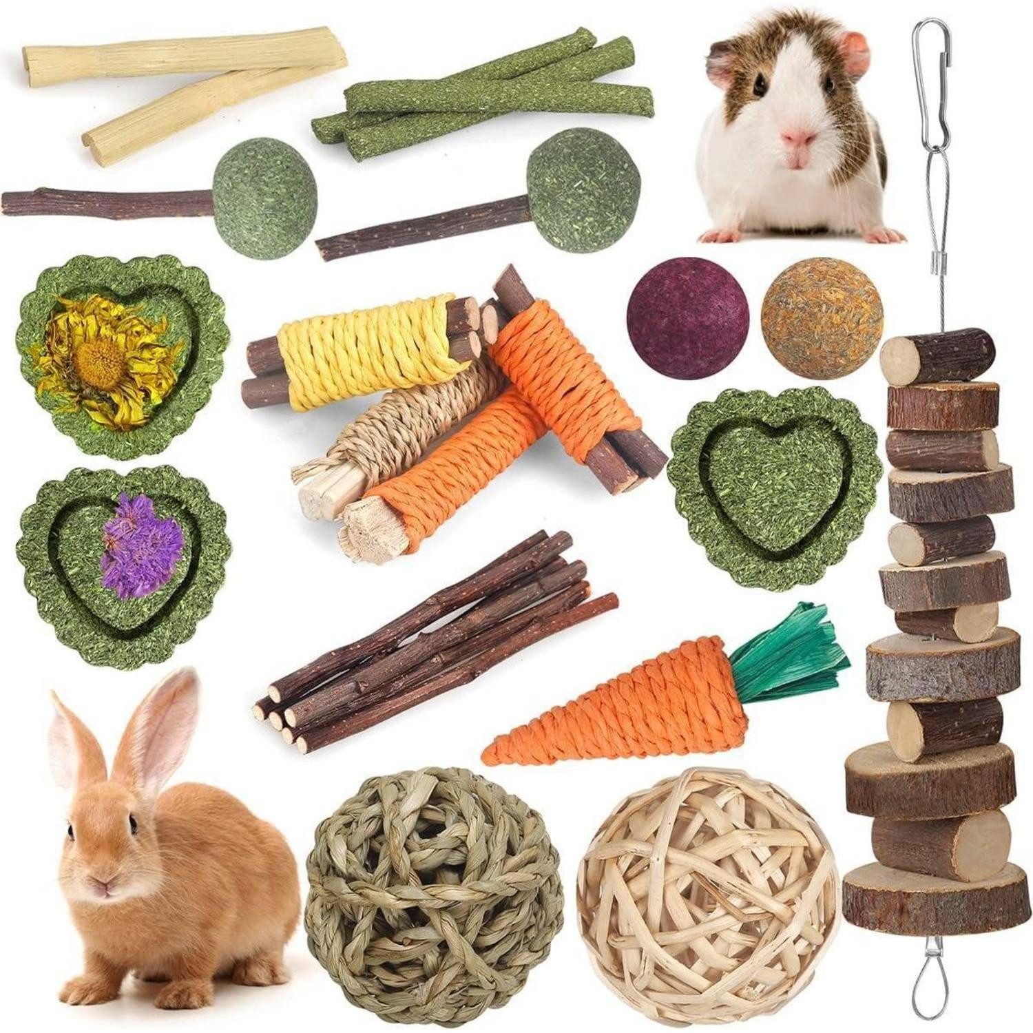 LuxusKollektion Tiertau Kaninchen Meerschweinchen Hamster Hasen Spielzeug 18 Stück Timothy von LuxusKollektion