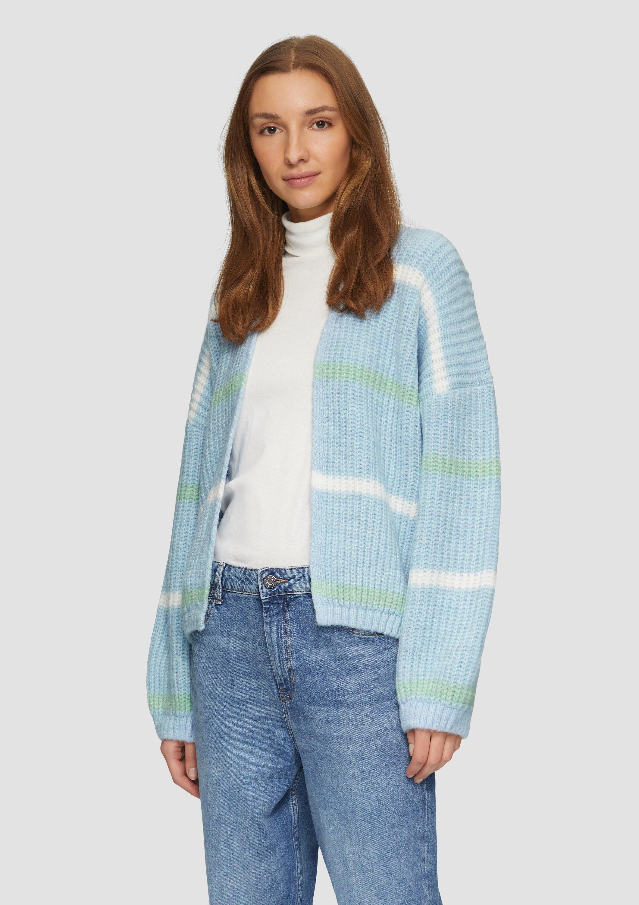 s.Oliver Cardigan Strickjacke Kurzer Cardigan mit überschnittenen Schultern günstig online kaufen