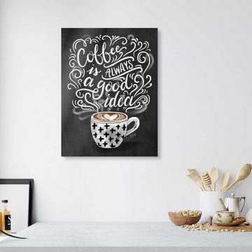 Posterlounge XXL-Wandbild Lily & Val, Kaffee ist immer eine gute Idee (Englisch), Wohnzimmer Illustration