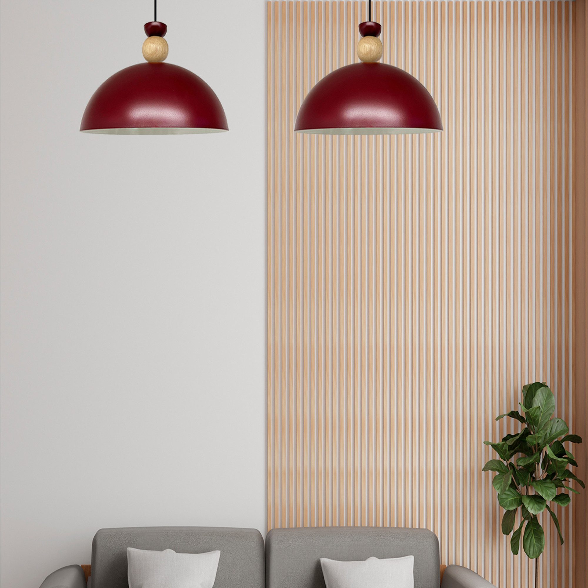 Bamyum Pendelleuchte Pendelleuchte Yimpi Hängelampe Industrial Ø30 cm, E27, Moderne Lampe, ohne Leuchtmittel, E27, Dimmbar, Einstellbare Kabellänge – Bild 3 von 5