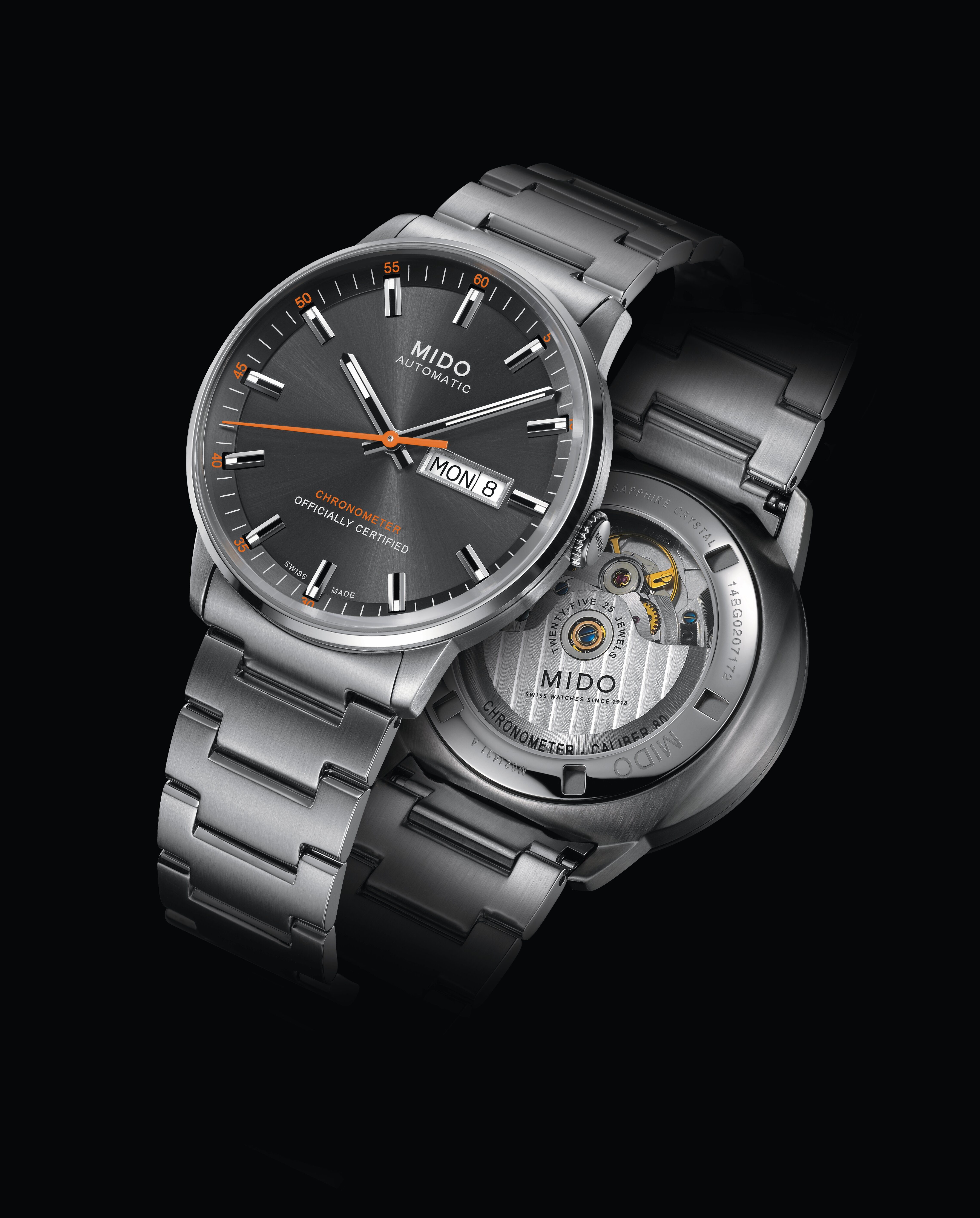 Mido Schweizer Uhr Mido Herren Uhr M0214311106101 Commander, Chronometer, (1-tlg)