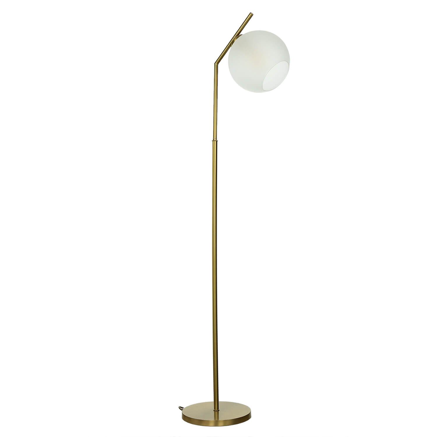 TRIVIA, Vintage handgefertigt Stehleuchte in ohne Licht-Erlebnisse Leuchtmittel, Echt-Messing Design Bronze Weiß Stehlampe
