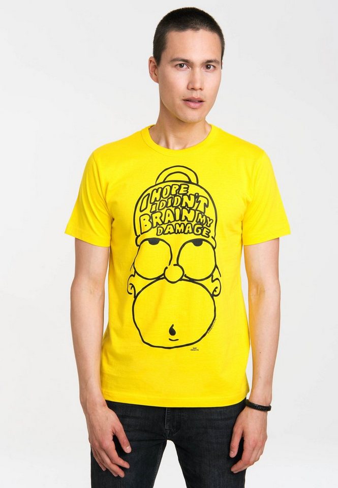 LOGOSHIRT T-Shirt Homer Simpson - The Simpsons mit witzigem Frontdruck, Mit  hochwertigem, langlebigem Siebdruck - Printed in Germany