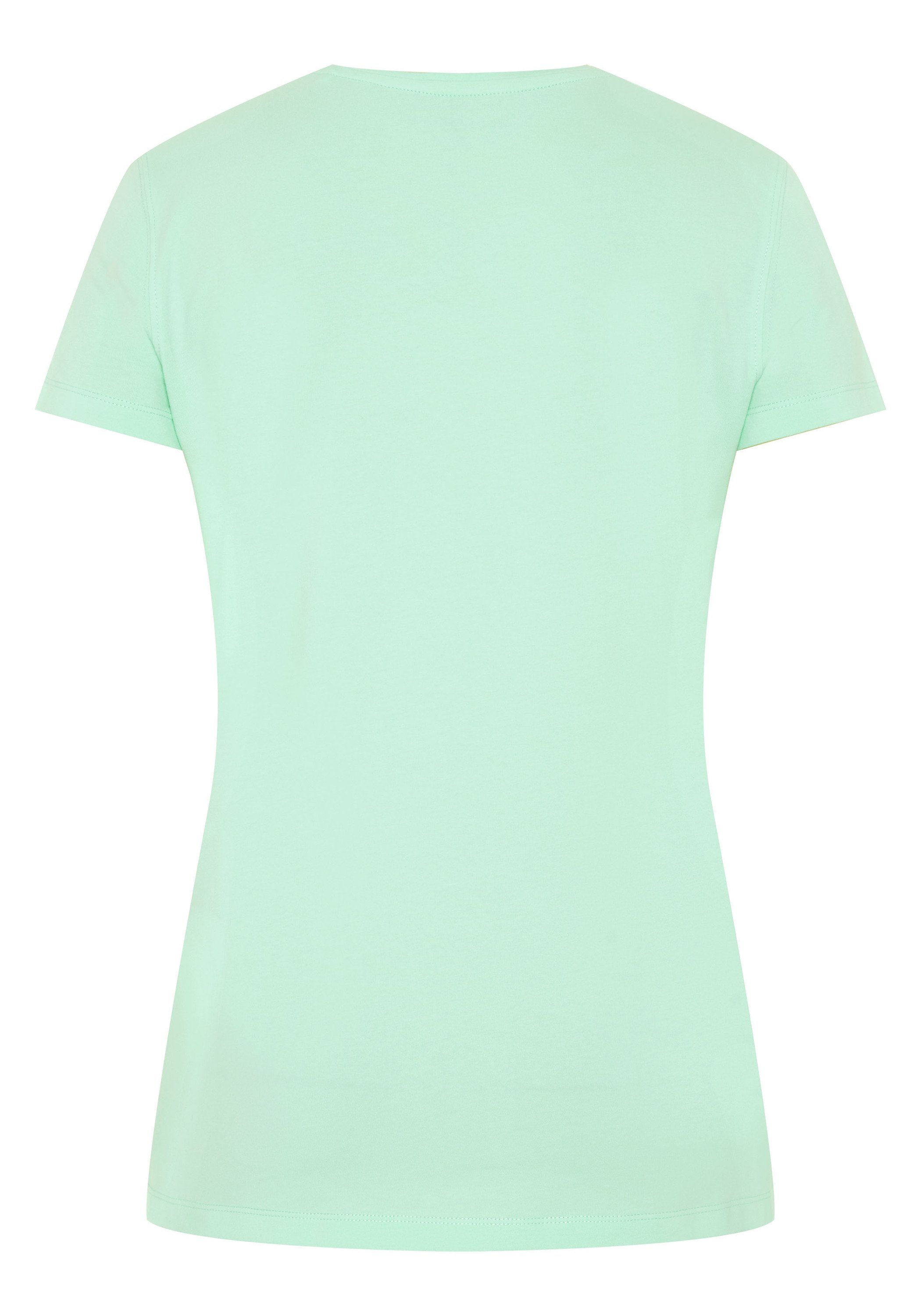 JETTE SPORT Print-Shirt mit Logo-Pigment-Print Beach Glass 13-5412