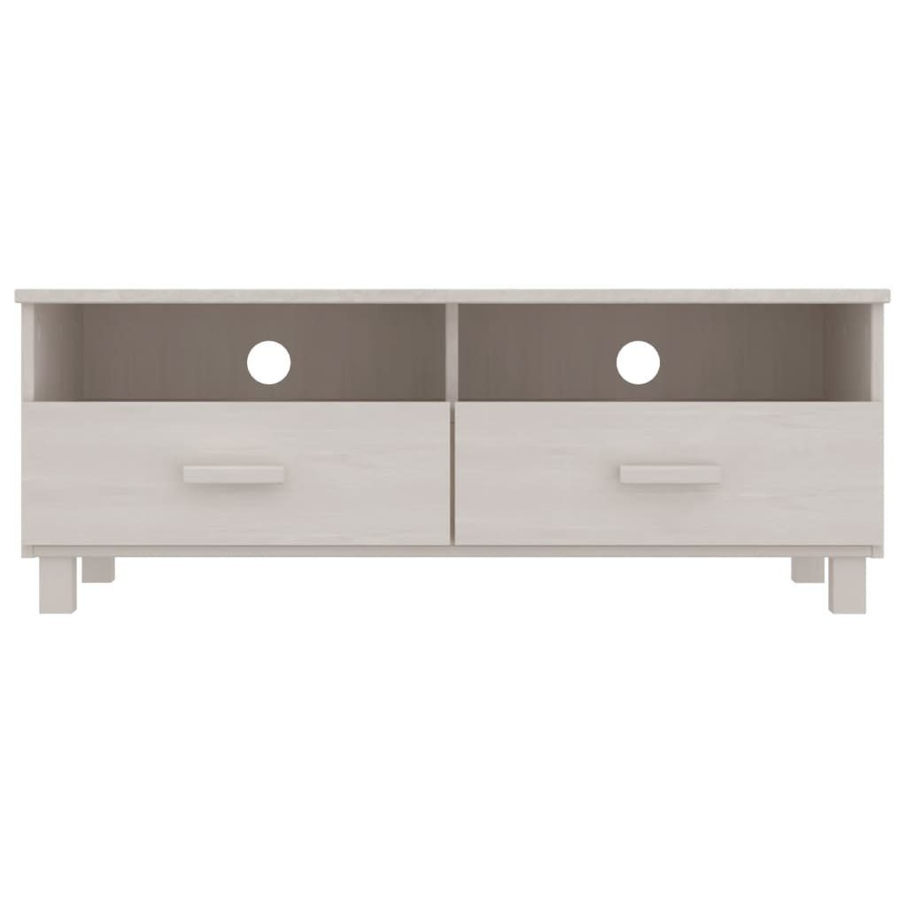 vidaXL TV-Schrank TV-Schrank HAMAR Weiß 106x40x40 cm Massivholz Kiefer (1-St)