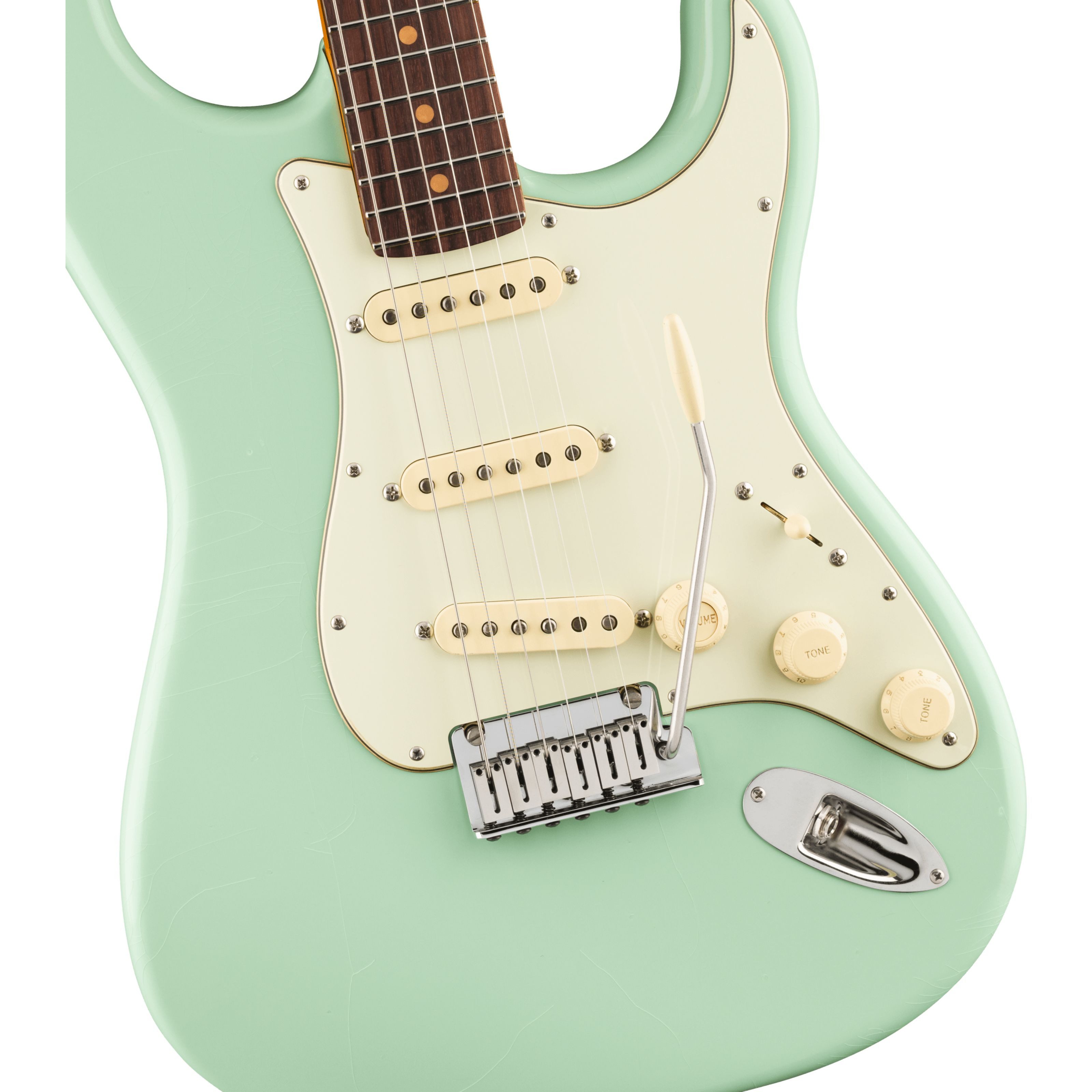 Fender E-Gitarre, E-Gitarren, ST-Modelle, American Ultra Luxe Vintage 60s Stratocaster RW Ice Blue Metallic -