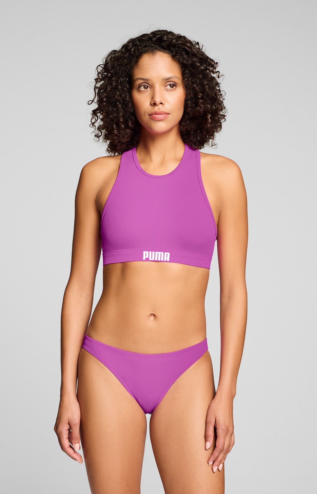 PUMA Bustier-Bikini-Top SWIM WOMEN RACERBACK SWIM TOP, herausnehmbare Cups, günstig online kaufen