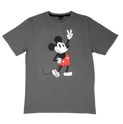 United Labels® T-Shirt Disney Mickey Mouse T-Shirt für Männer Grau