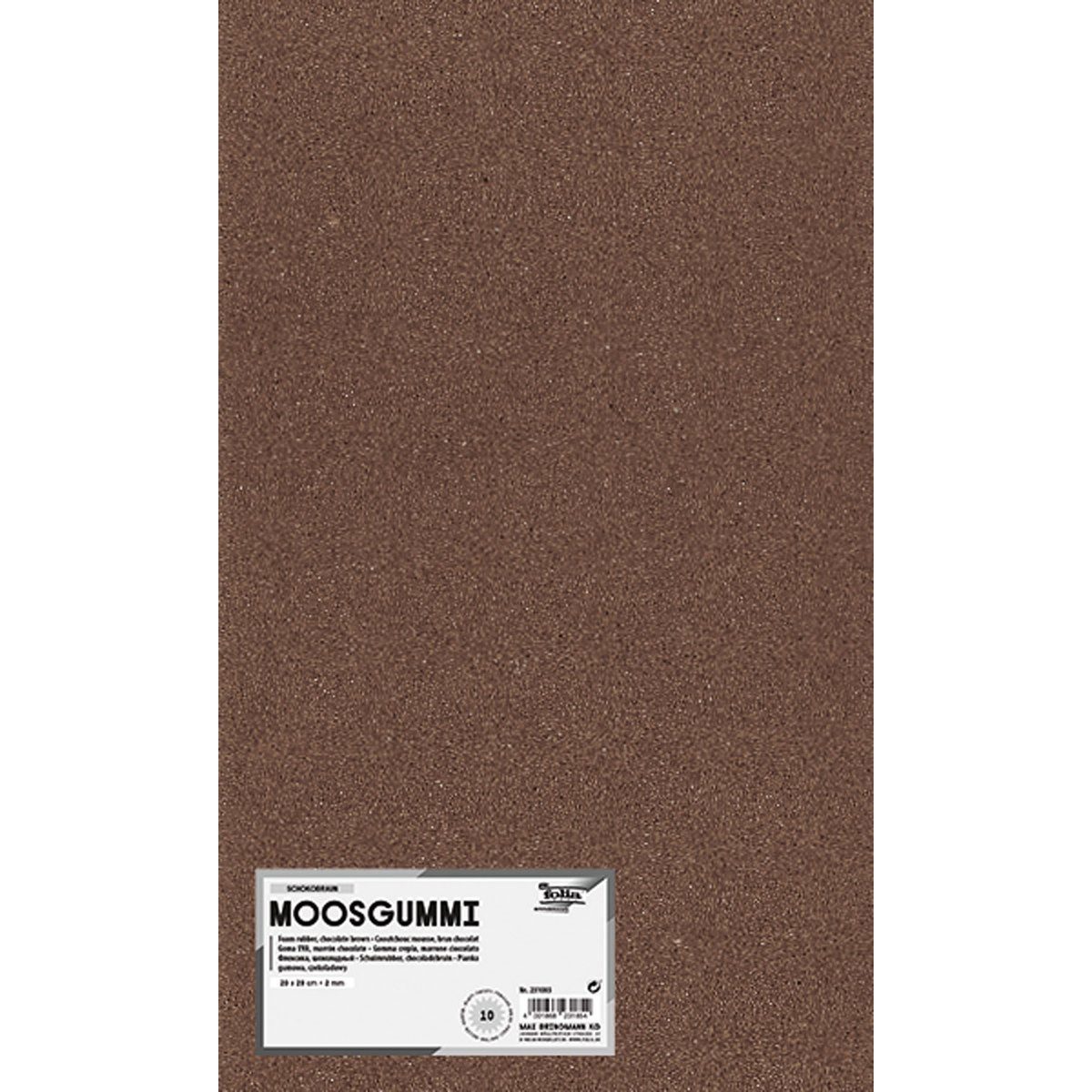 Folia Max Bringmann KG Moosgummi folia Moosgummi schokobraun 20x29cm 10 Blatt