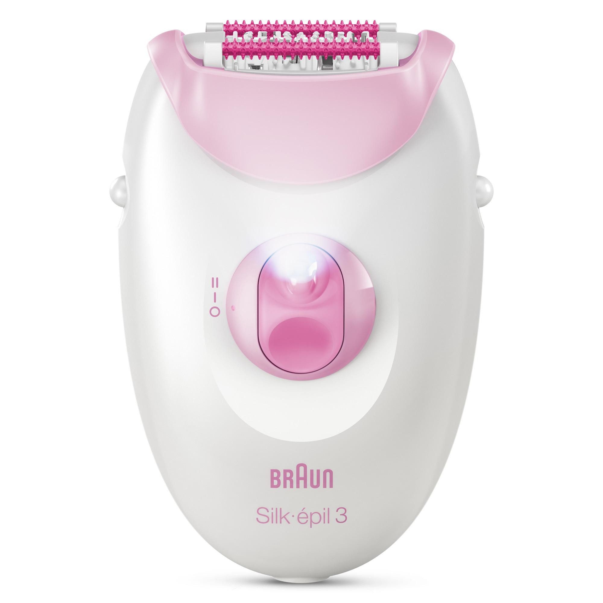 Braun Epilierer 3-000, Kabelgebunden, langlebig, mit Smartlight und Massagerollen