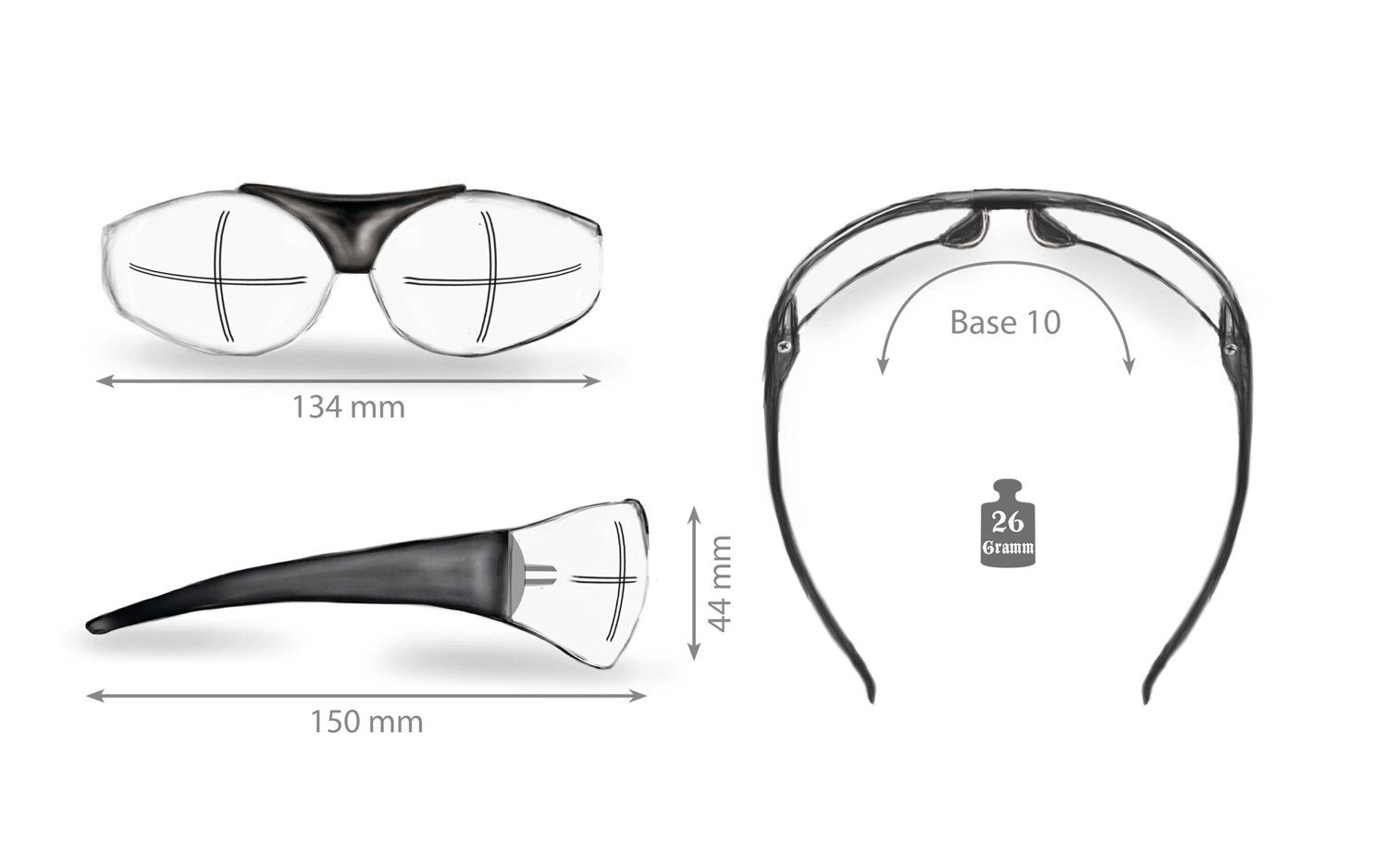 Motorradbrille (H-Flex) super flexible Bikereyes - moab No.1 4, Helly Bügel