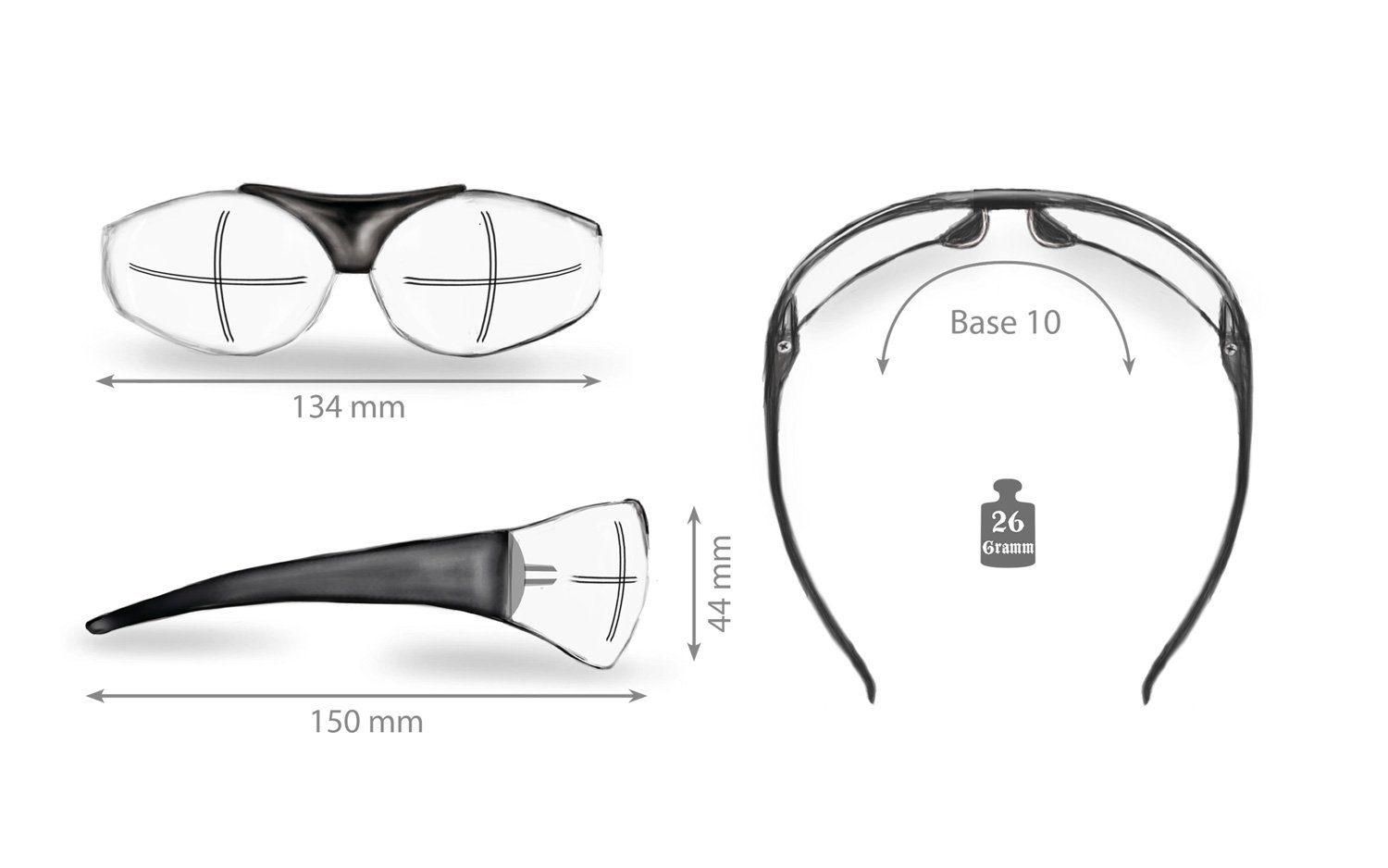 Helly - No.1 Bikereyes Motorradbrille moab 4, super flexible Bügel (H-Flex)