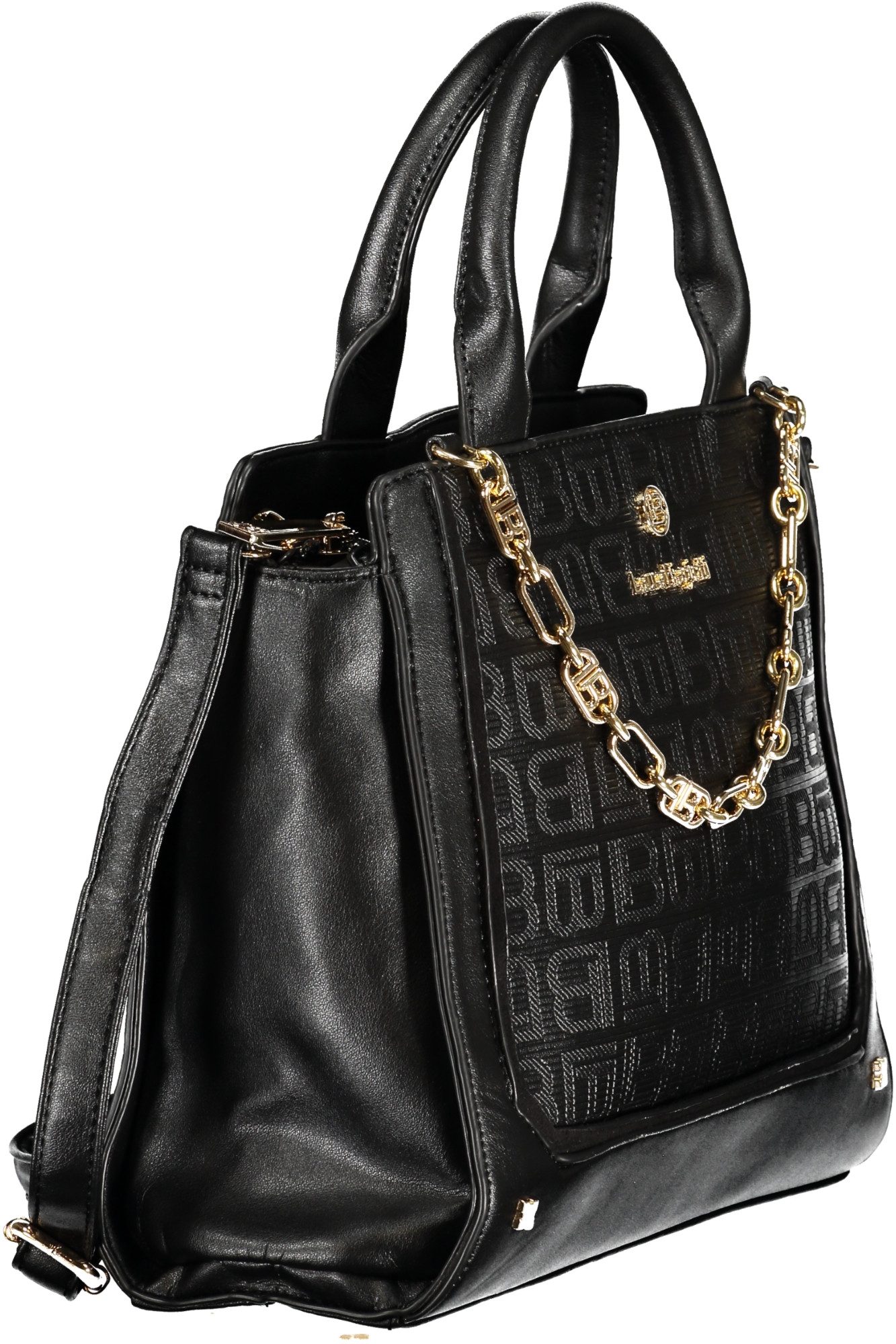 Laura Biagiotti Umhängetasche, Elegante schwarze Damenhandtasche mit Schulterriemen und Reißverschlu