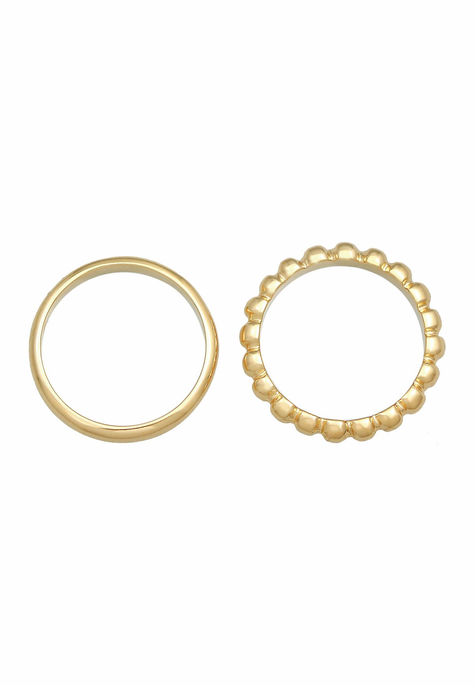 Elli Ring-Set Bandring Basic Kugel Design (2 tlg) 925 Silber