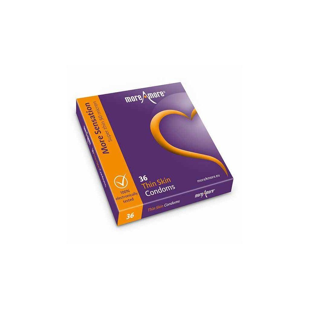 Moreamore Skin pcs, - Thin MoreAmore gefühlsecht extra dünn, 36 Condom Kondome