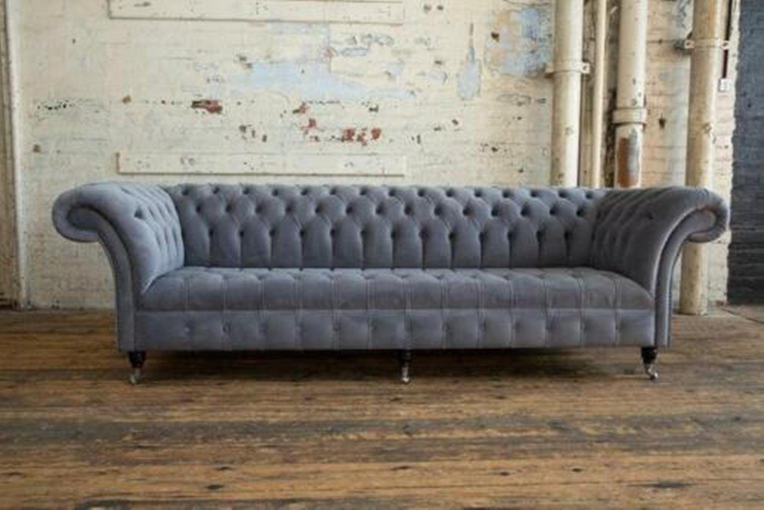 JVmoebel Chesterfield-Sofa, Design Sofa 4 Polster Klassische Luxus Sitzer Couch