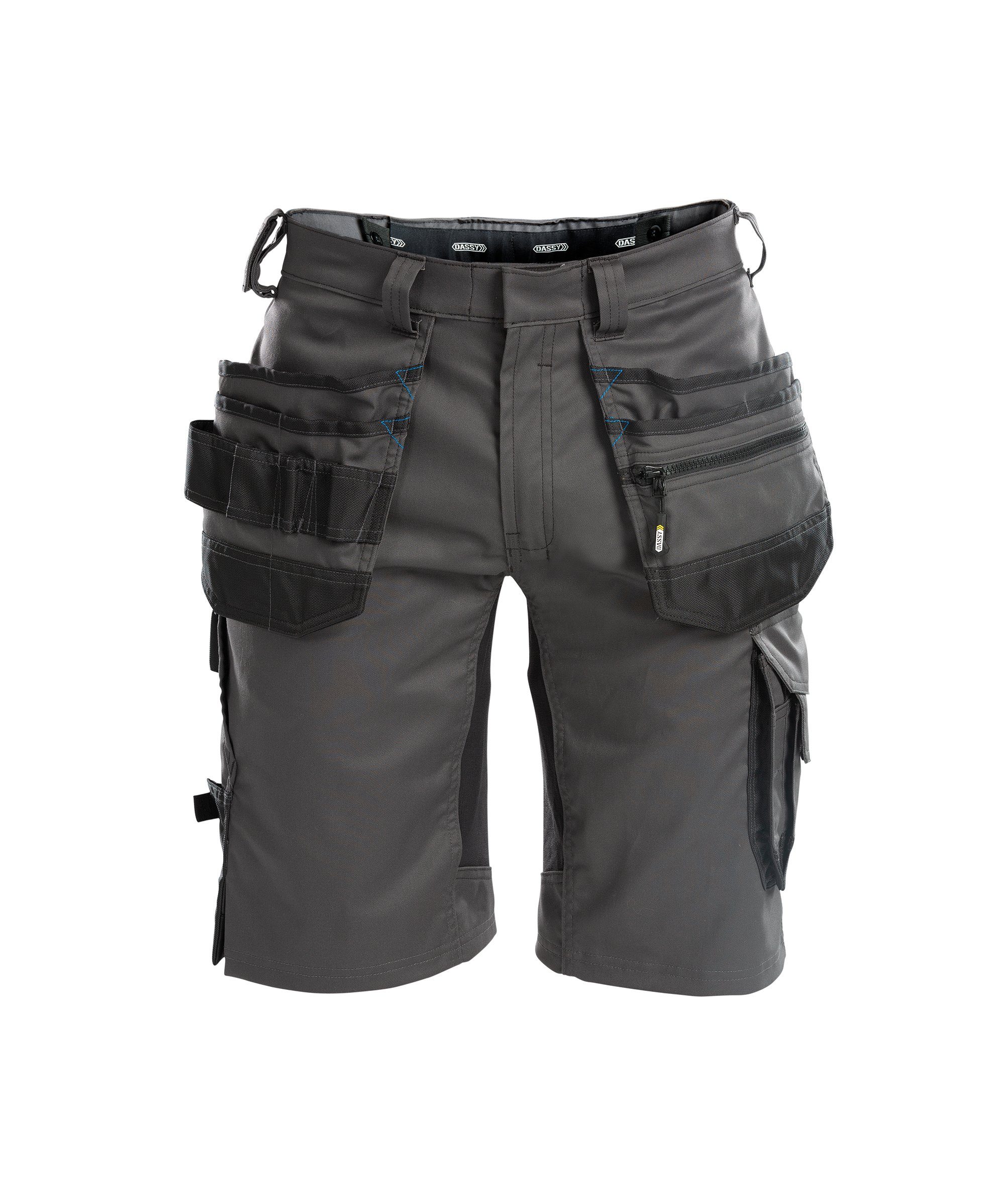 Dassy Arbeitsshorts Arbeitsshorts mit Stretch und Holstertaschen Trix (1-tlg) anthrazitgrau/schwarz