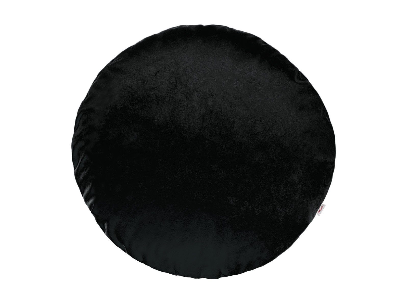 beties Kissenbezug Samt&Sonders, (1 Stück), Runde Kissenhülle ca. 80 cm Ø Samtkissen warm und weich Schwarz