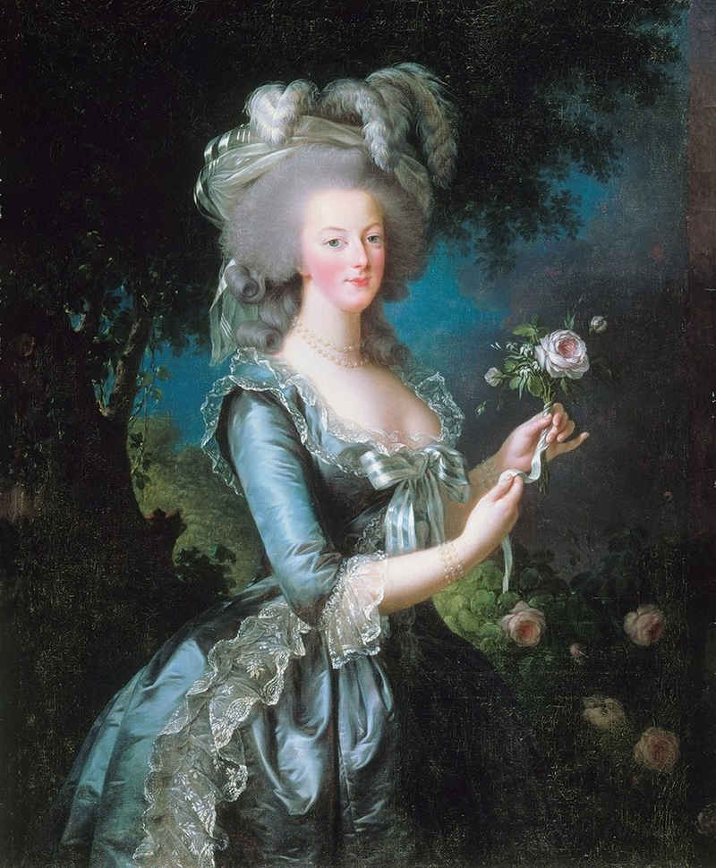 Kunstdruck Marie-Antoinette with the Rose Elisabeth Vigee-Lebrun Frankreich Rose, (1 St)