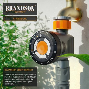 Brandson Bewässerungssteuerung Bewässerungscomputer elektrisch, Timer, 1/2" Adapter & Zyklus Delay Funktion