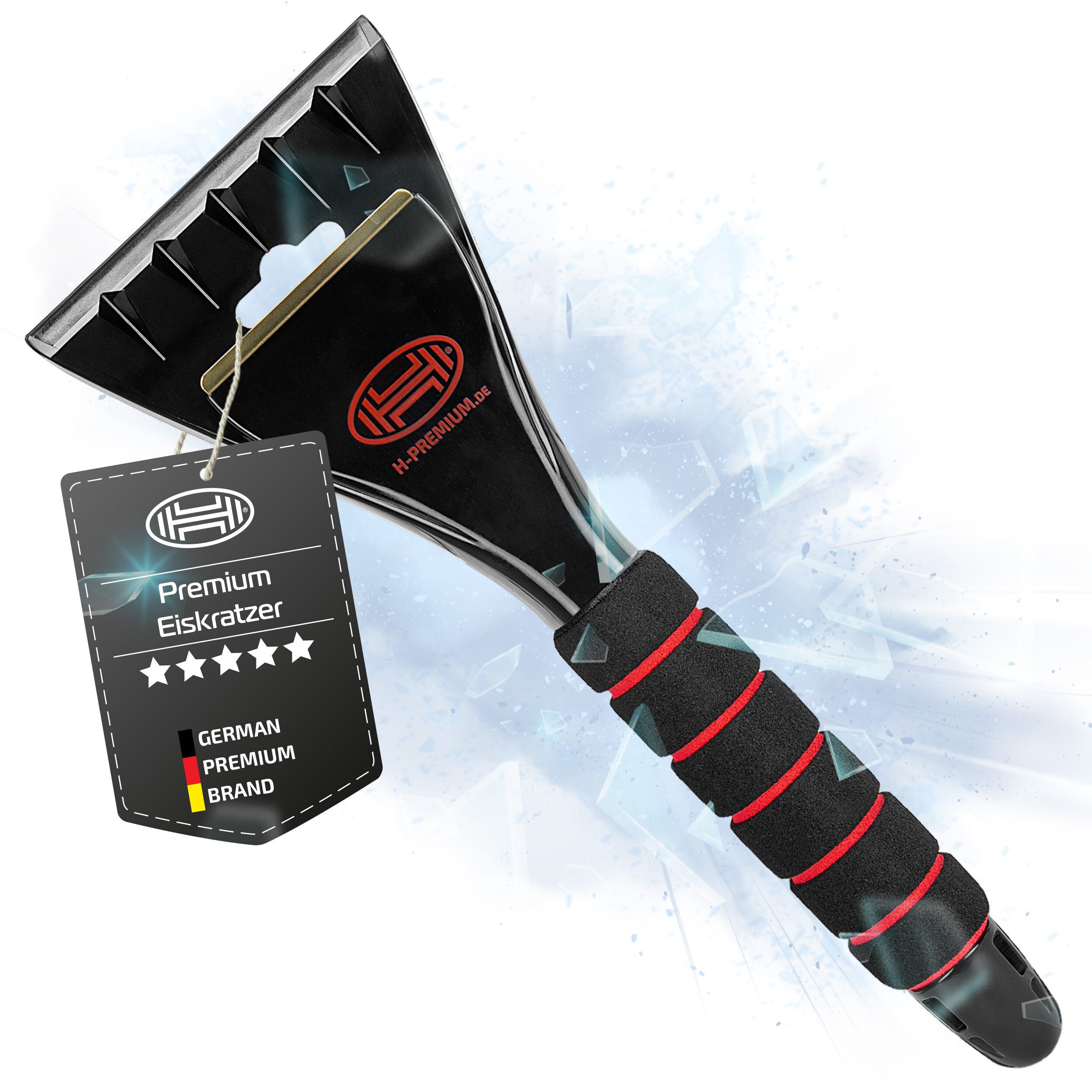 HEYNER Eiskratzer Auto Eiskratzer Scheibenkratzer Eisschaber Messingklinge Softgriff