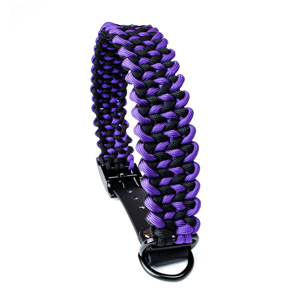 Tierluxe Hunde-Halsband Historisch, Paracord, Biothane, Handgemacht