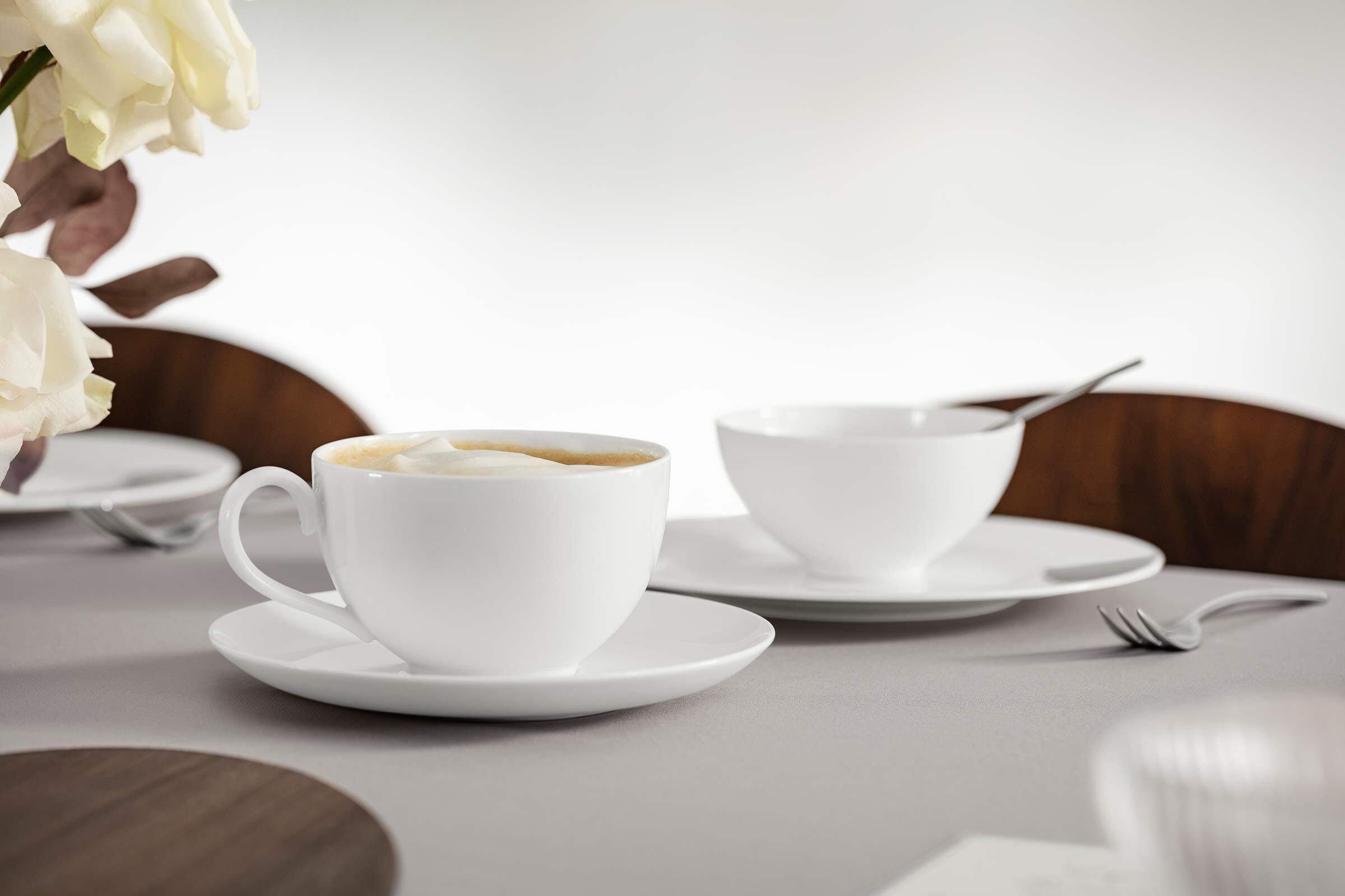 Villeroy & Boch Tasse Royal Café au Lait Tassen mit Untertassen 400 ml, 12-tlg., Porzellan
