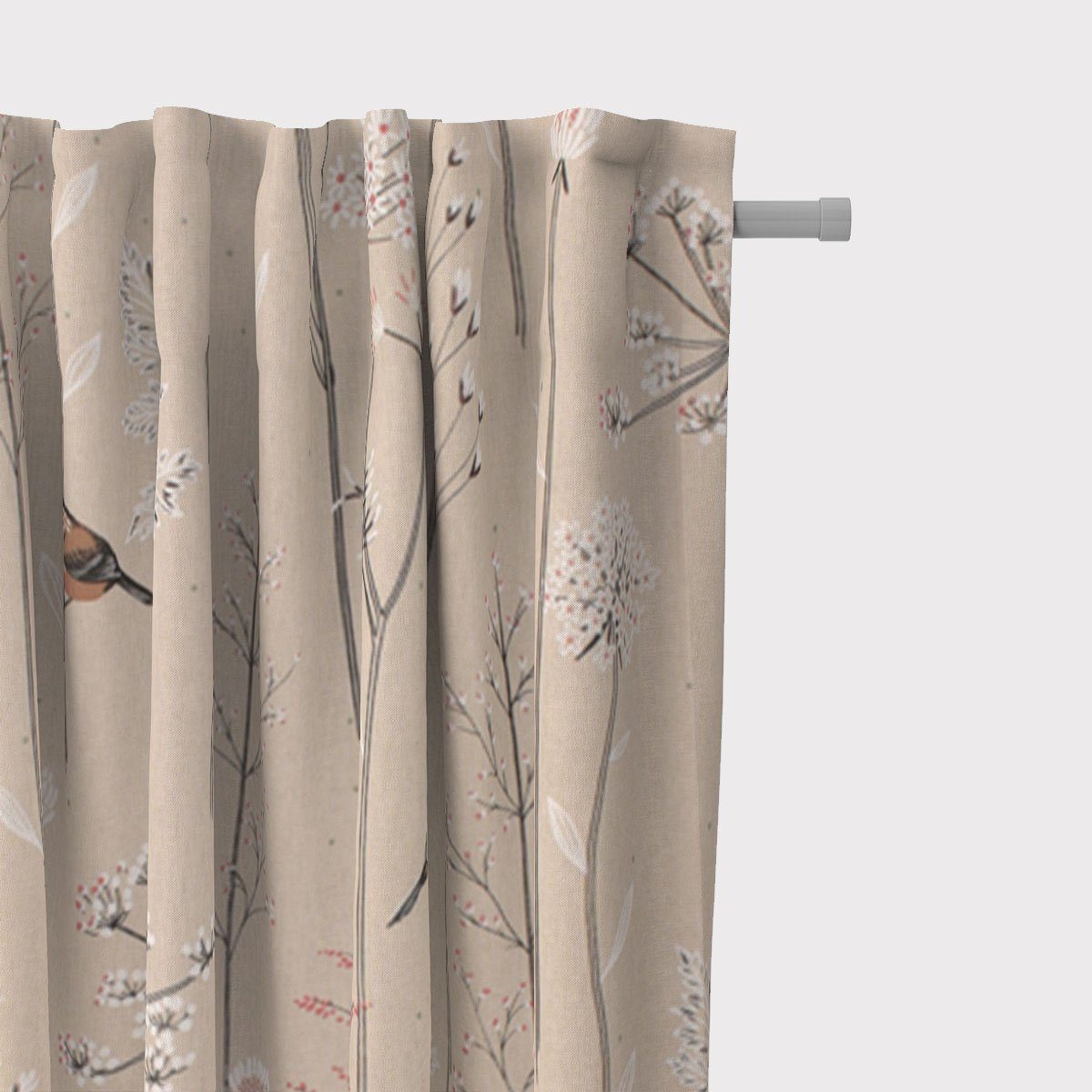 SCHÖNER LEBEN. Vorhang SCHÖNER LEBEN. Vorhang Soft Branch Blüten Gräser Vög günstig online kaufen