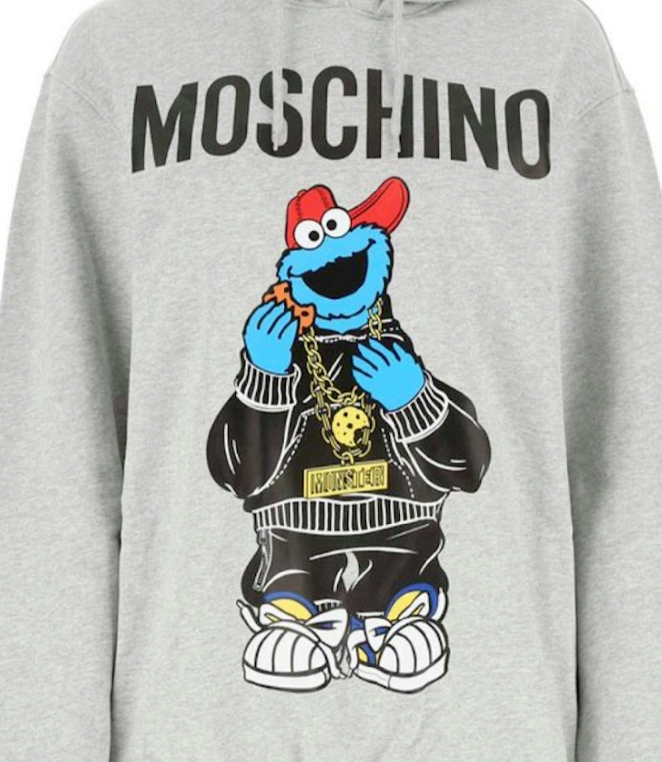 Moschino Hoodie X SESAME STREET Cookie Monster Kapuzen-Sweatshirt Hoodie Sw günstig online kaufen