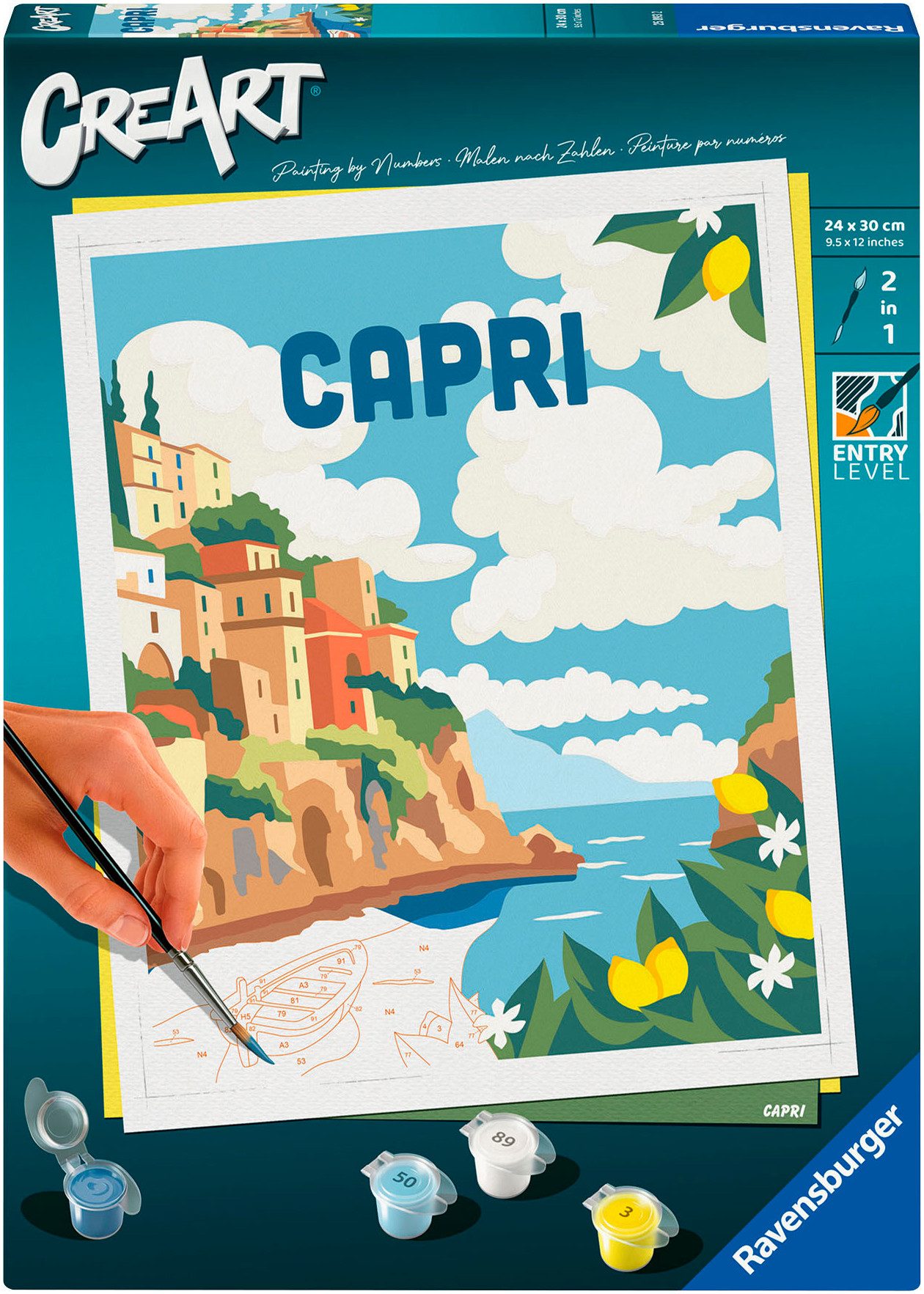 Ravensburger Malen nach Zahlen CreArt, Adults Trend, Capri, für Erwachsene; Made in Europe