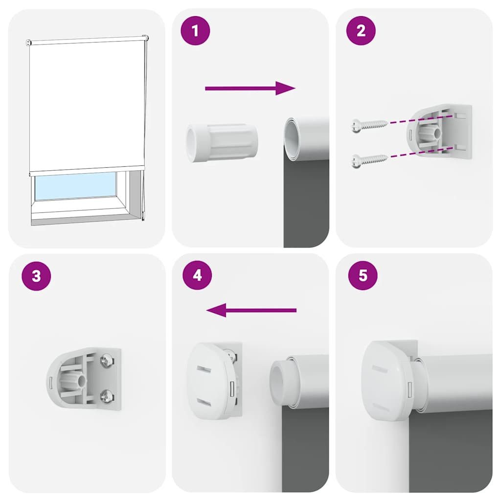 vidaXL Gardine Verdunkelungsrollo Grau 110x130cm Stoffbreite 105,7cm Polyester
