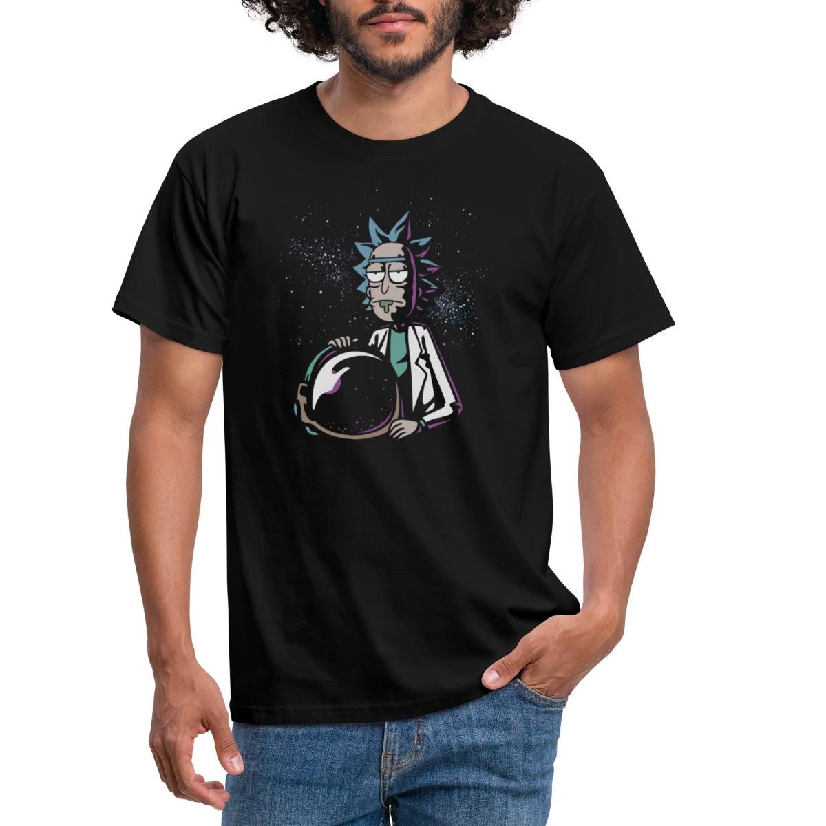 Spreadshirt T-Shirt Rick and Morty Rick mit Astronautenhelm Männer T-Shirt (1-tlg)