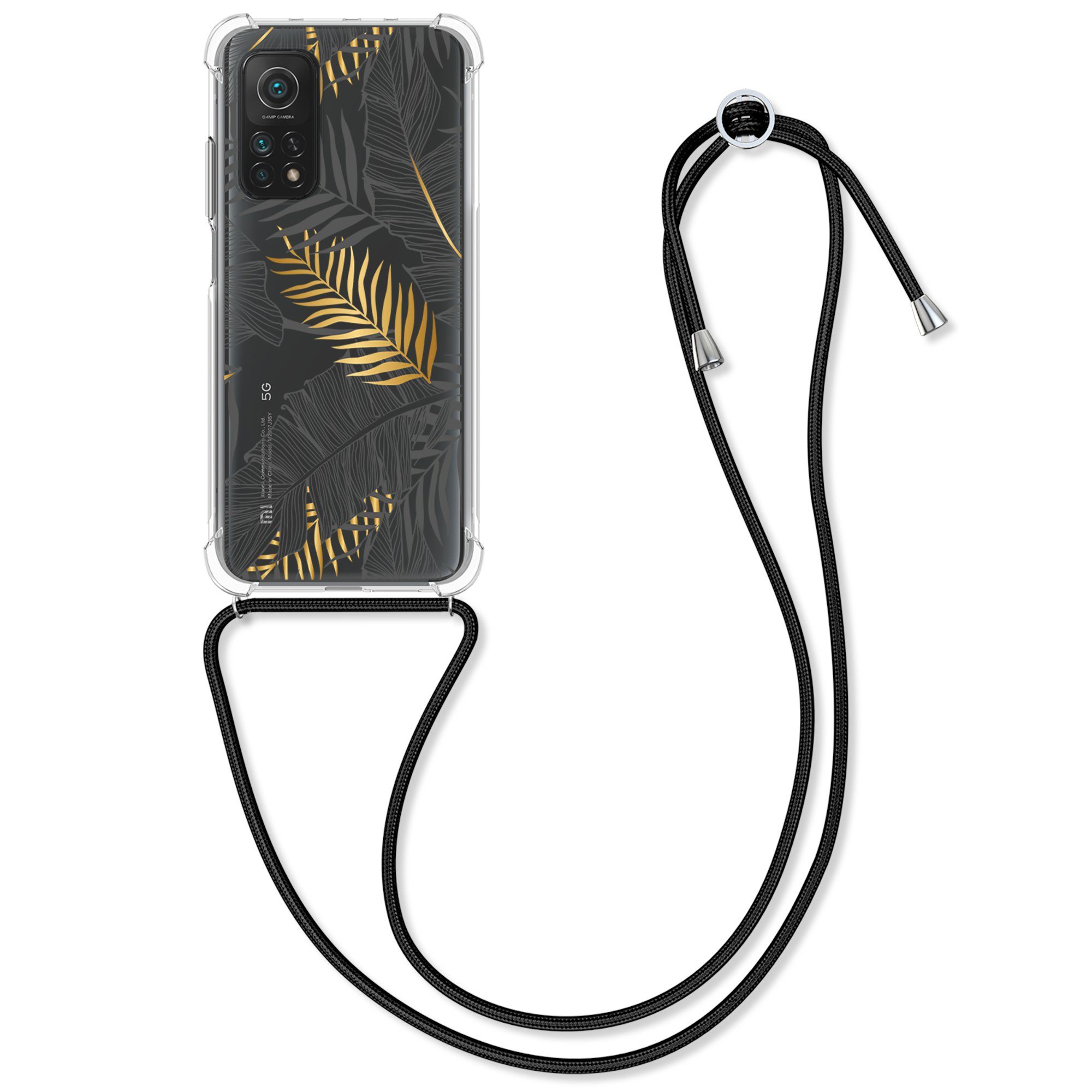 kwmobile Handyhülle Hülle für Xiaomi Mi 10T / Mi 10T Pro, Silikon Handyhülle mit Kette - Handykette Handyband
