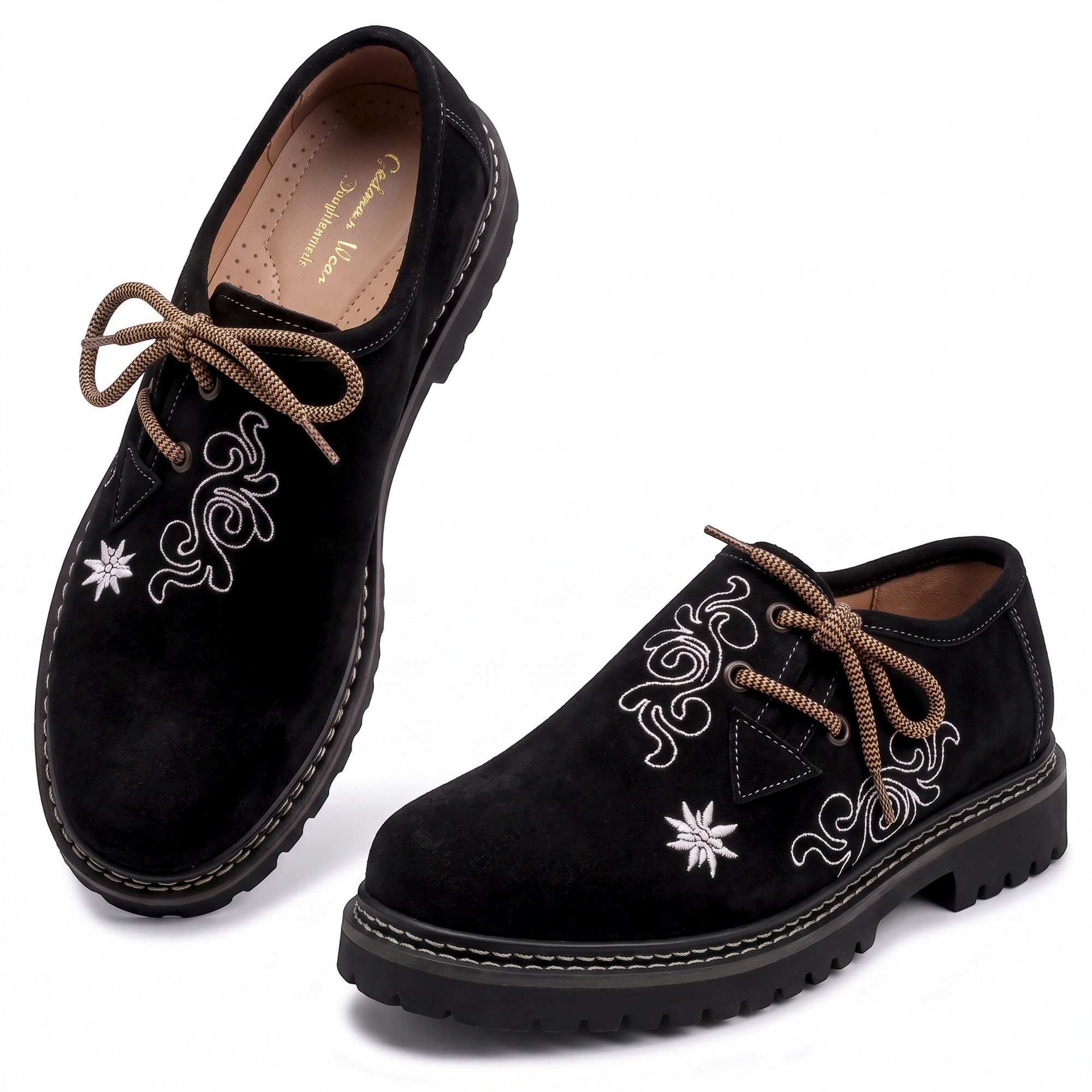German Wear D-Haferl-1 Haferlschuh Damen Haferlschuhe Trachtenschuhe für Trachten lederhosen