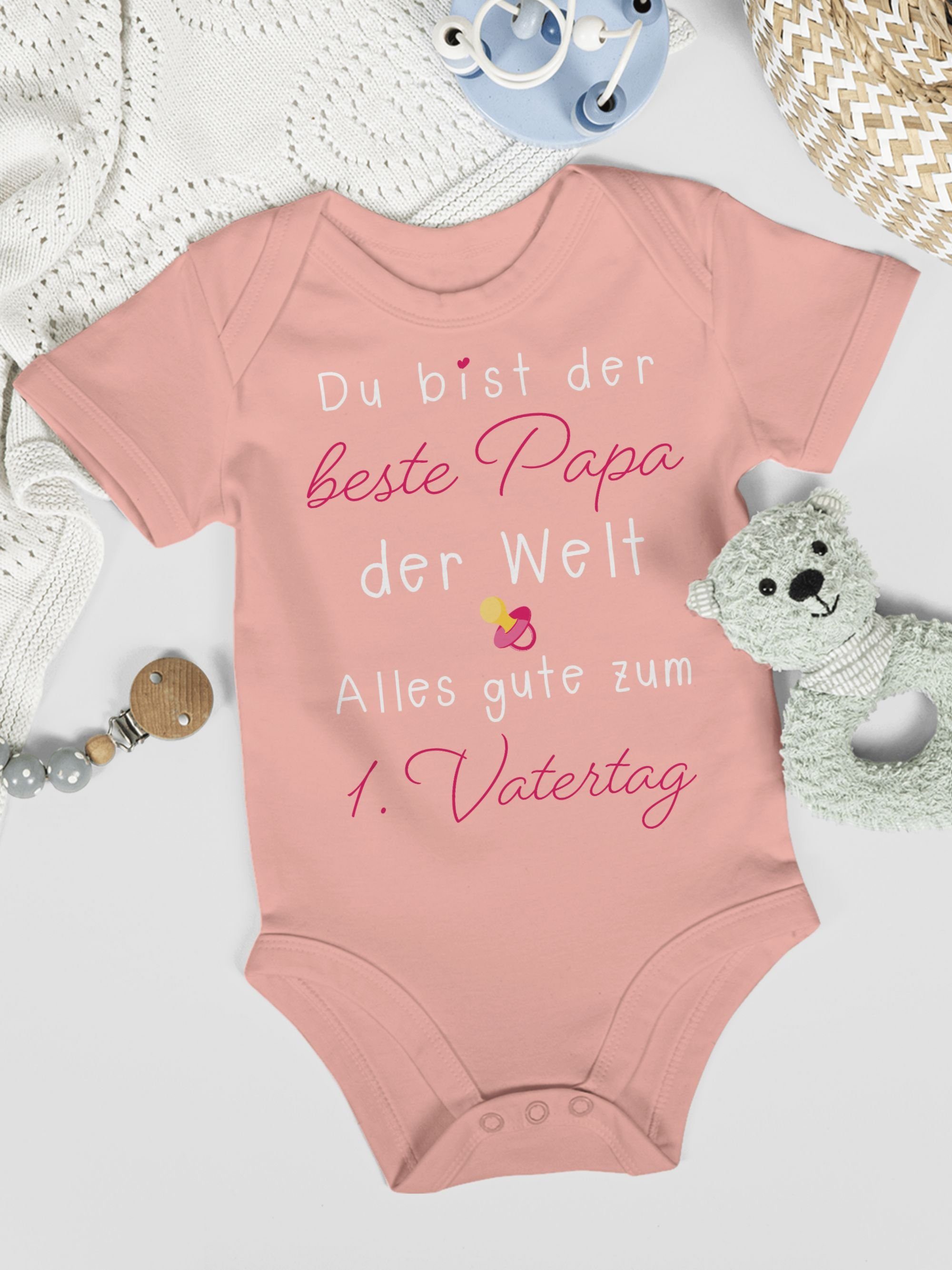 Shirtracer Shirtbody 1. Vatertag I Du bist der beste Papa der Welt Geschenk Vatertag Baby