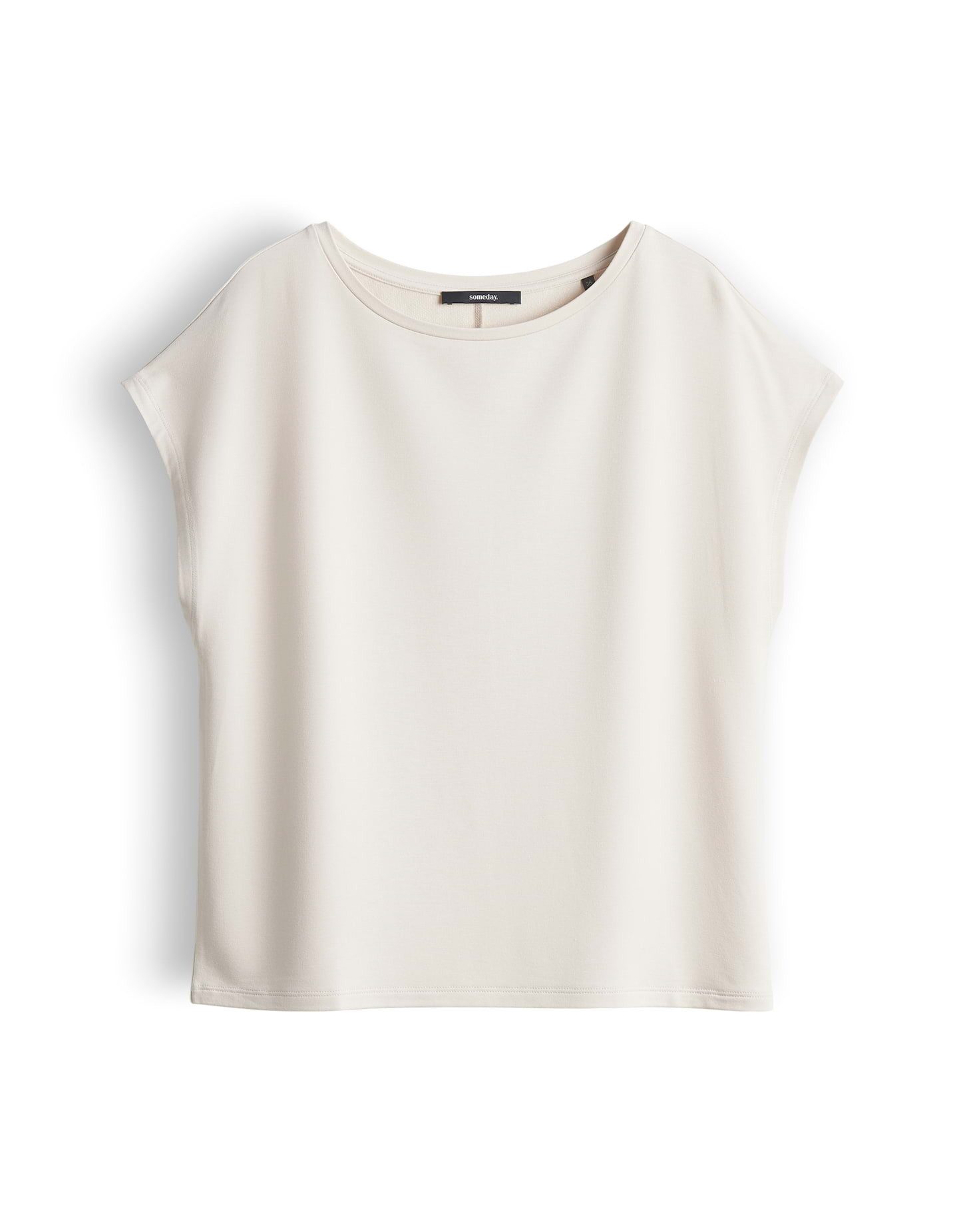 someday Kurzarmshirt Kamie aus Modal U-Boot-Ausschnitt, entspannt für Everyday-Looks
