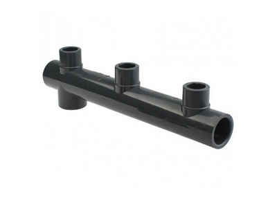 Cepex Wasserrohr PVC Verteiler 50 mm mit 3 Ausgängen