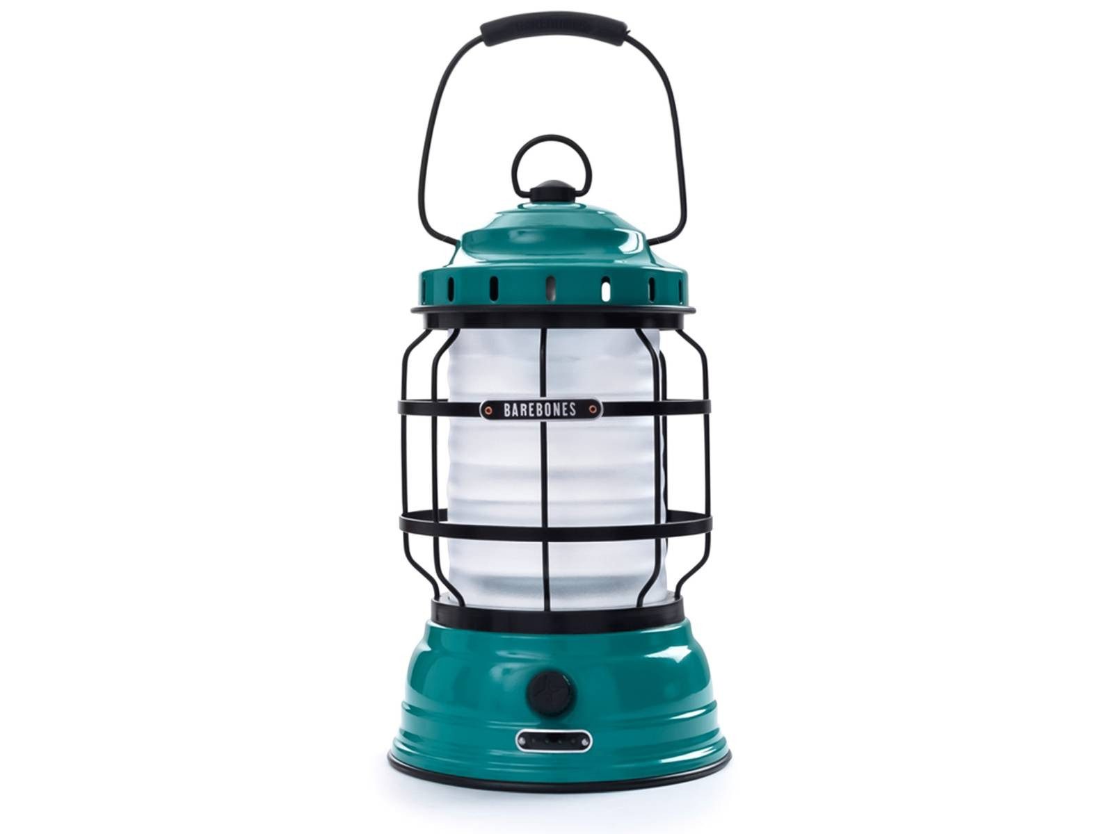 Barebones Laterne "Forest Lantern" Camping, Outdoor, mit Akku aufladbar teal, LED-Laterne im Vintagestil, Retro Look, dimmbar