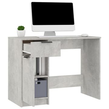 furnicato Schreibtisch Betongrau 100x50x75 cm Holzwerkstoff