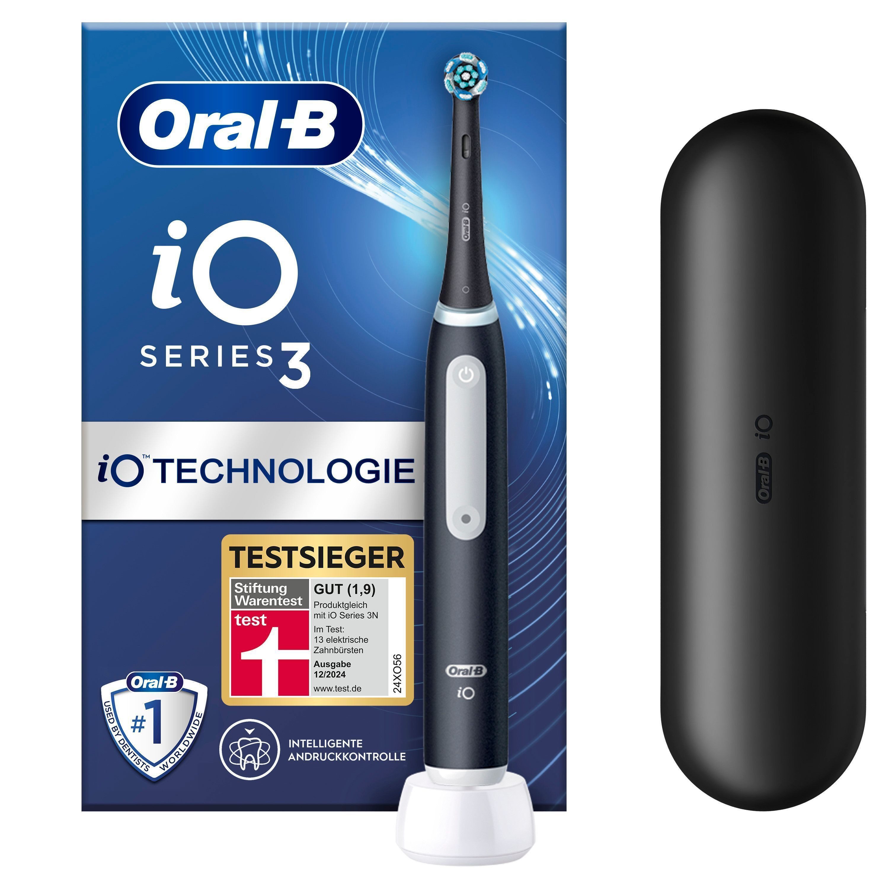 Oral-B Elektrische Zahnbürste iO Series 3, Aufsteckbürsten: 1 St., Magnet-Technologie