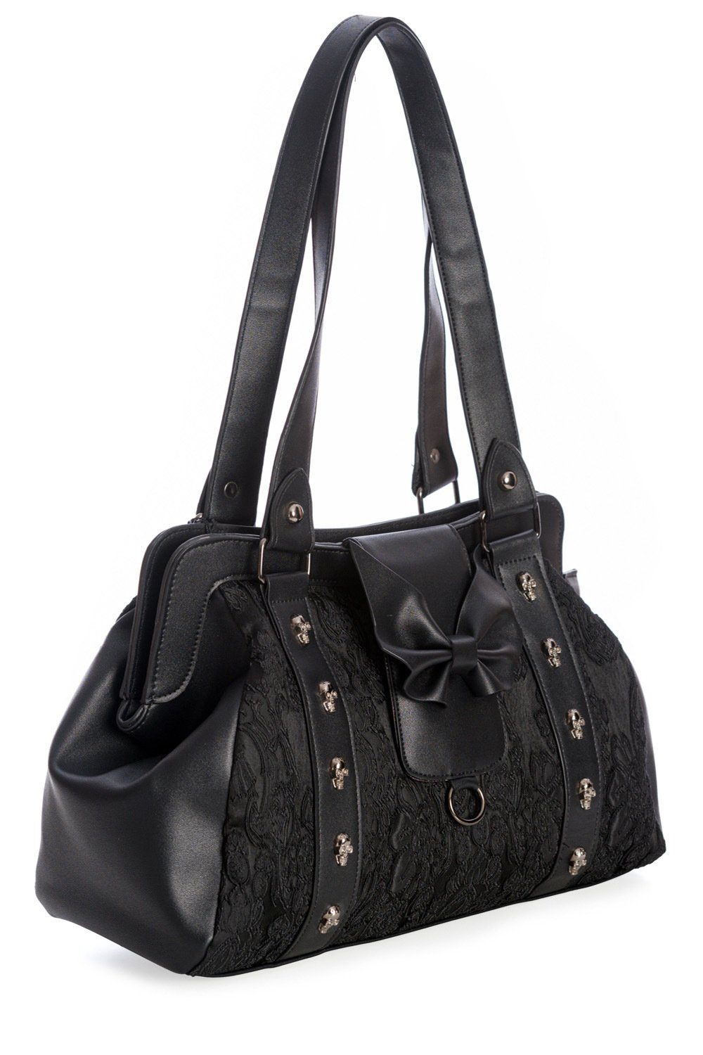 Banned Handtasche Maplesage Schwarz, mit Skull günstig online kaufen
