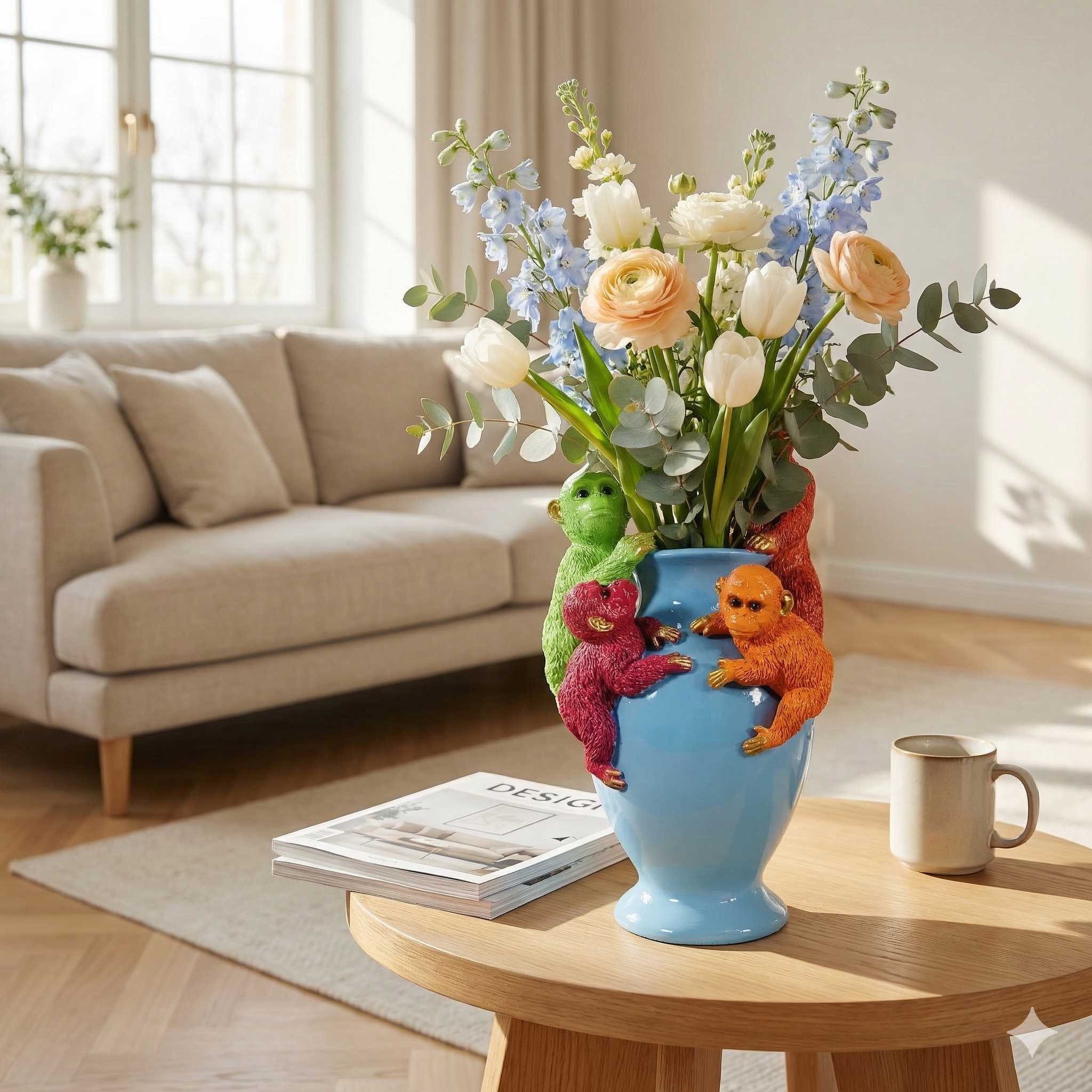colourliving Dekovase Moderne Designer-Vase mit Tier-Motiven – für Kunstblumen (1 St), modern, extravagant, luxuriös