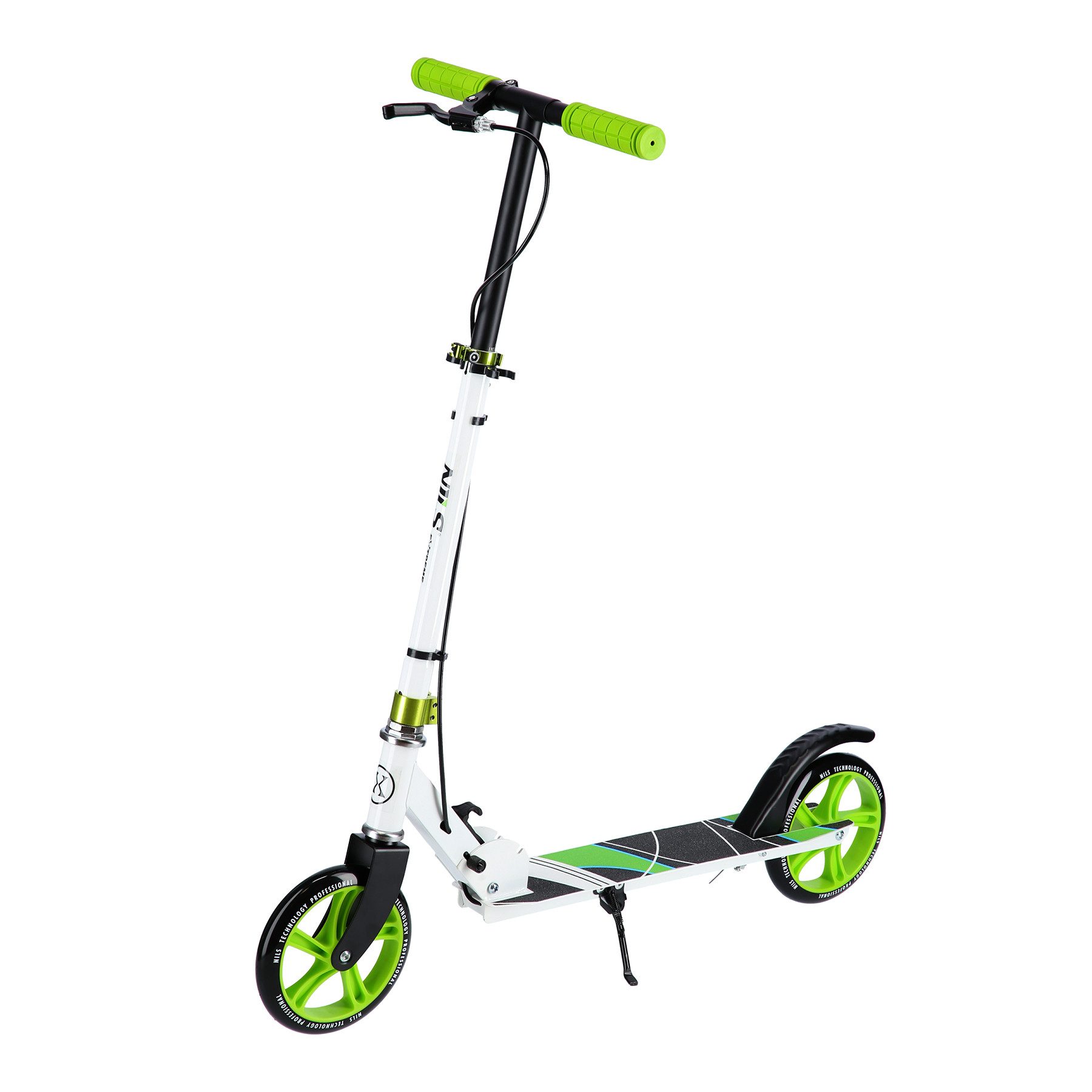 NILS EXTREME Cityroller Tretroller Scooter Roller mit extra großen Reifen und Bremse, Klappbar