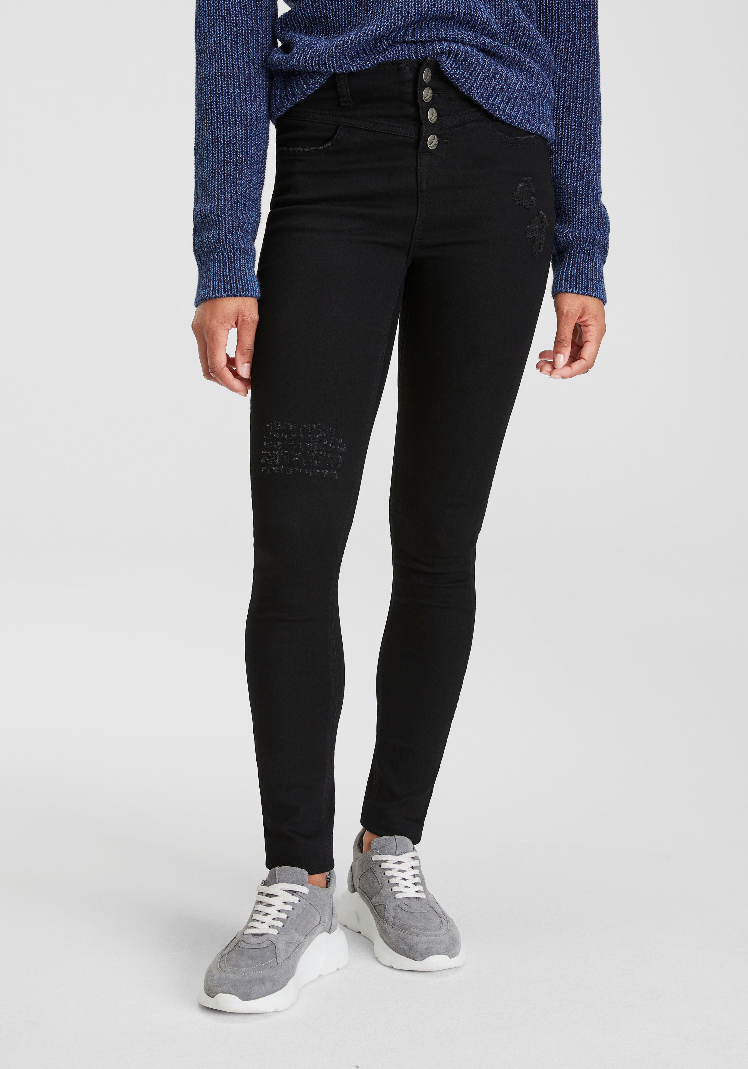 Arizona Skinny-fit-Jeans High Stretch Waist Ultra black-washed