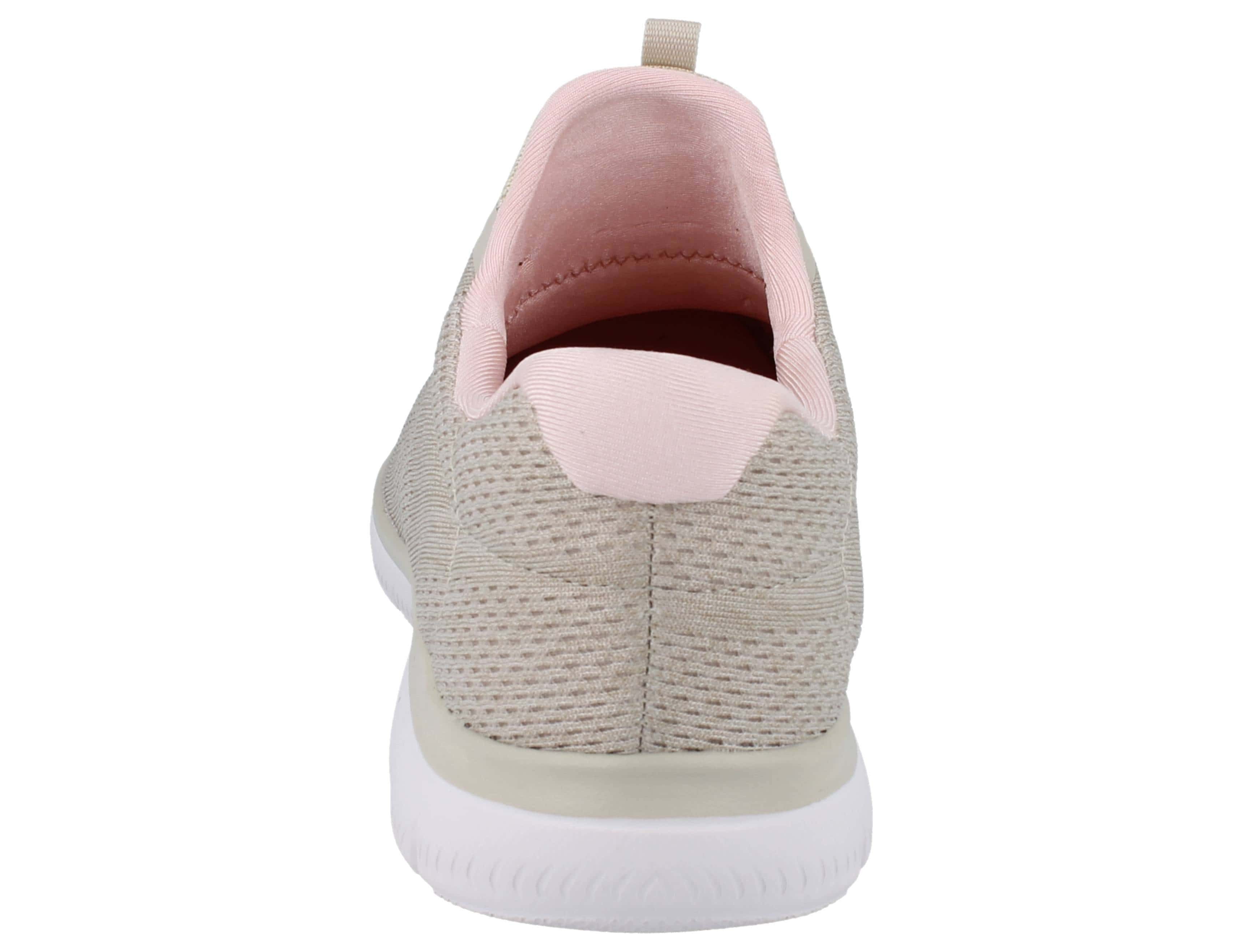 Skechers SKECHERS Damen Schlupfsneaker beige rose Textil vegan - Größe: 37 Slipper Vegan
