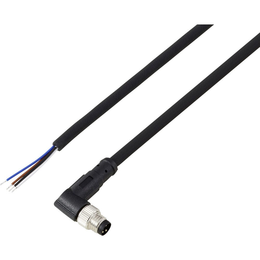 TRU COMPONENTS Steckdose TRU COMPONENTS TC-13751868 Anschlussleitung M8 x 1 Stecker, gewinkelt, TC-13751868