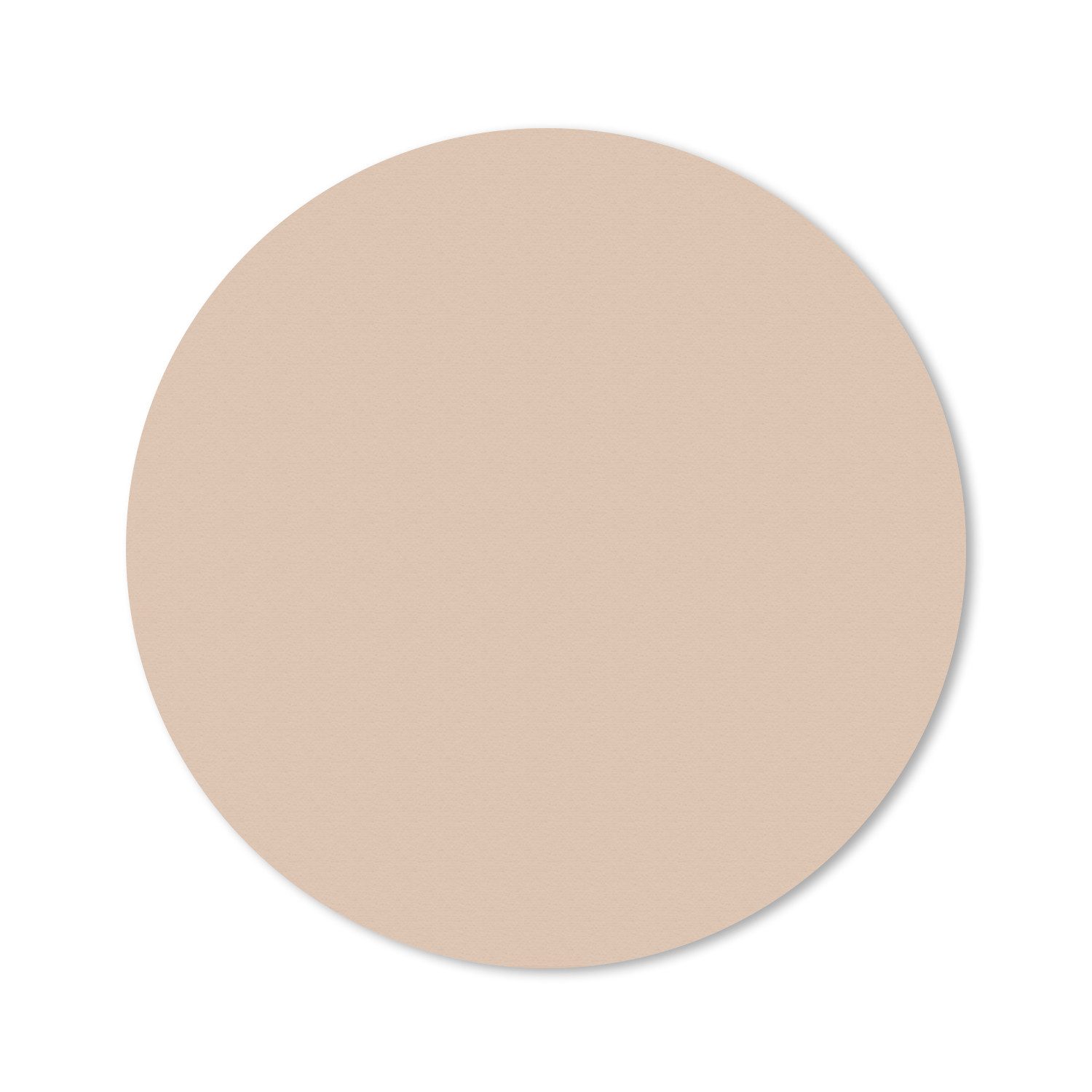 MuchoWow Mauspad Beige - Farben - Unifarben (1-St), Büro für Tastatur und Maus, Mousepad Gaming, Rund 20x20 cm