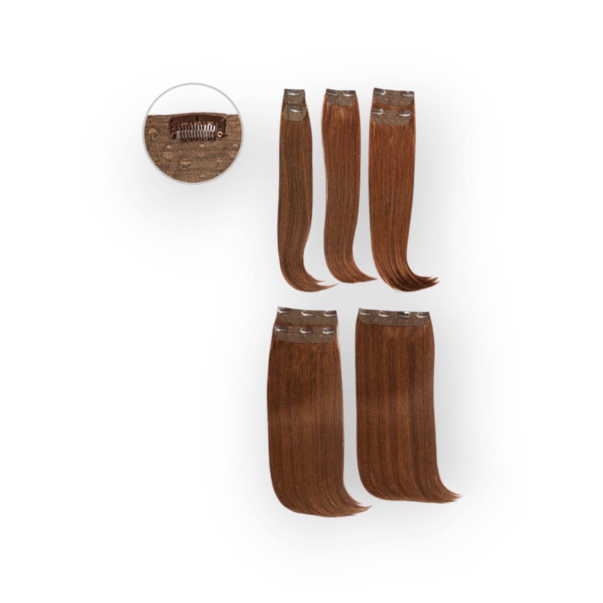 FEME Ltd. Kunsthaarperücke Clip-in Hair Extensions - Glam - Straight 8pc